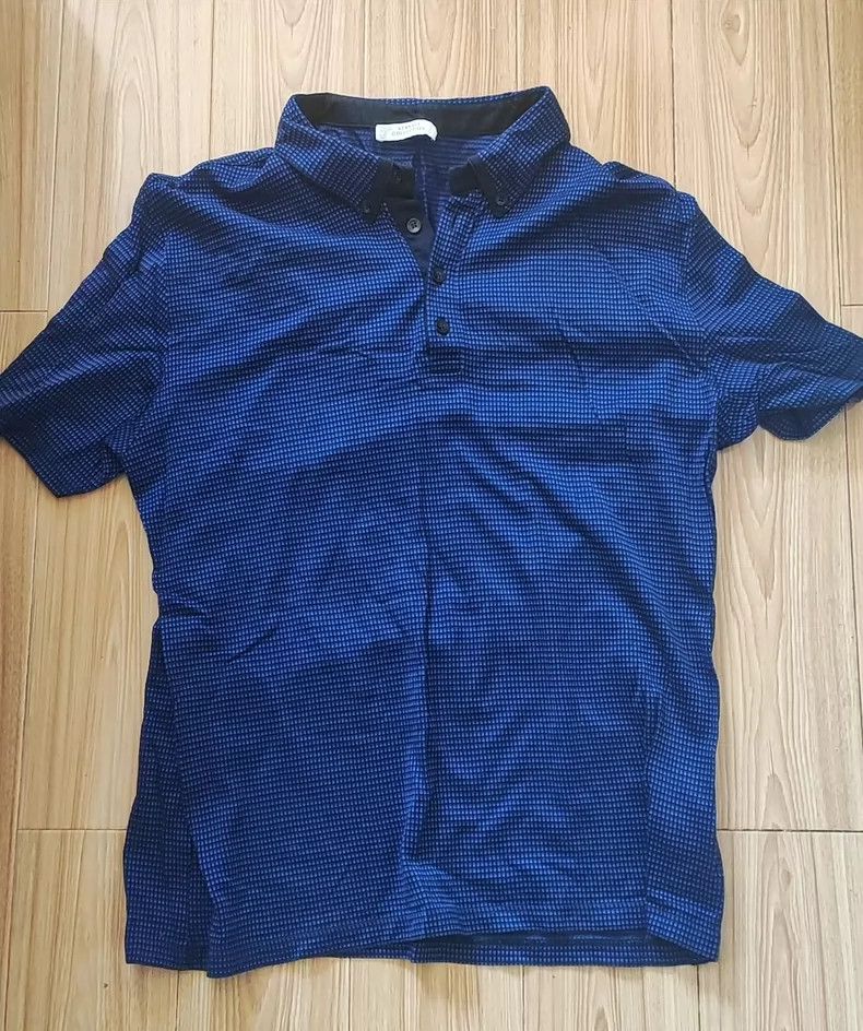 Versace Versace Thin plaid short-sleeved polo shirt Size US M / EU 48-50 / 2 - 2 Thumbnail