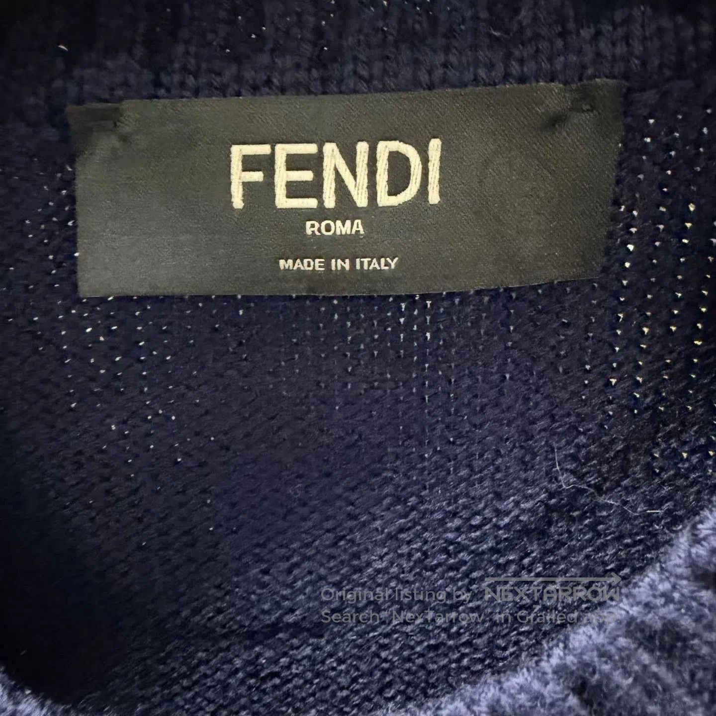 Fendi FENDI Deep Blue Double F Knit Cashmere Sweater. Size US S / EU 44-46 / 1 - 6 Thumbnail