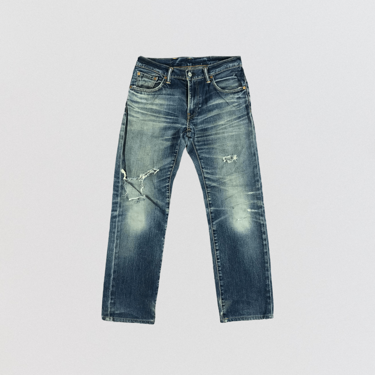 Levi's × Levi's Vintage Clothing × Vintage Vintage Ripped Levis 502 Jeans-JM2711 Size US 32 / EU 48 - 1 Thumbnail