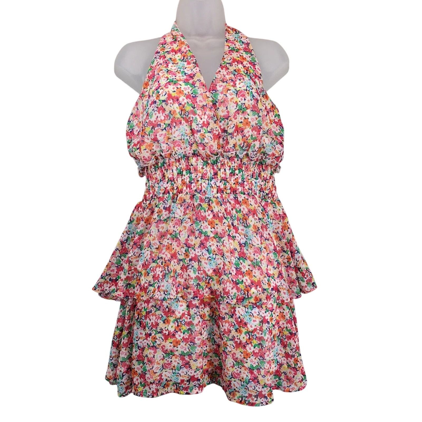 Other NWT Sienna Sky Tropical Floral Halter Top Mini Dress Sz M Size M / US 6-8 / IT 42-44 - 1 Thumbnail