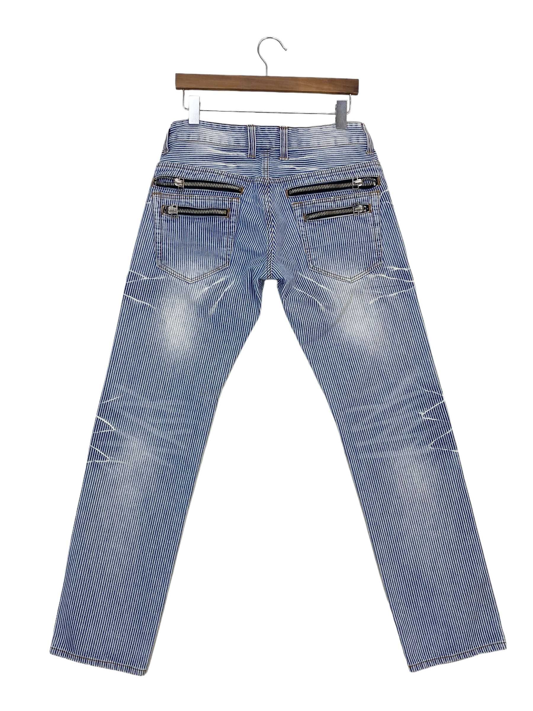 Japanese Brand Root Three Jeans Stripes Hickory Japanese Brand Pants Size US 31 - 1 Thumbnail