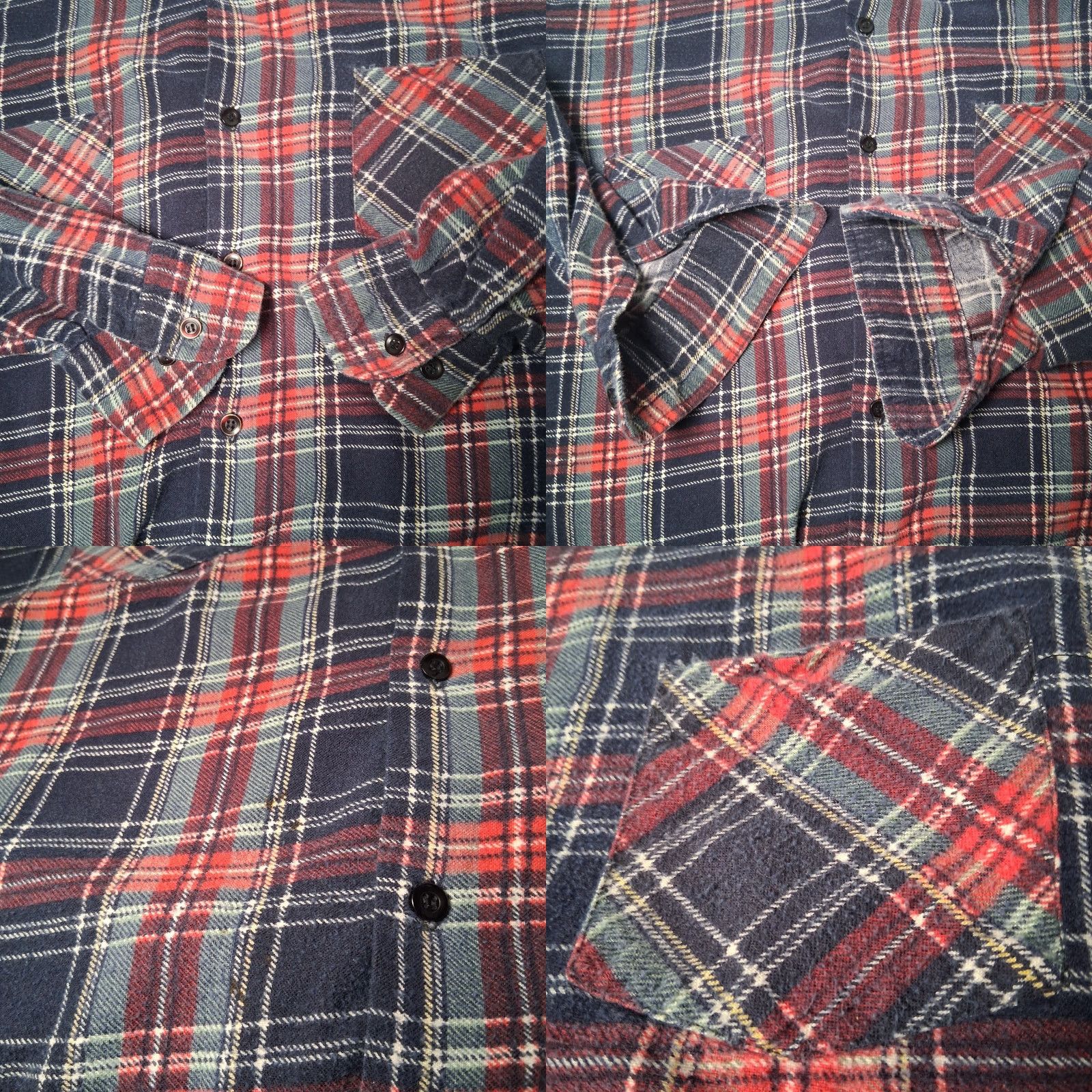 CO VINTAGE Saugatuck Drygoods Co Flannel Shirt Large L Blue Red Plaid Grunge Work Shirt Mens Size US L / EU 52-54 / 3 - 9 Thumbnail