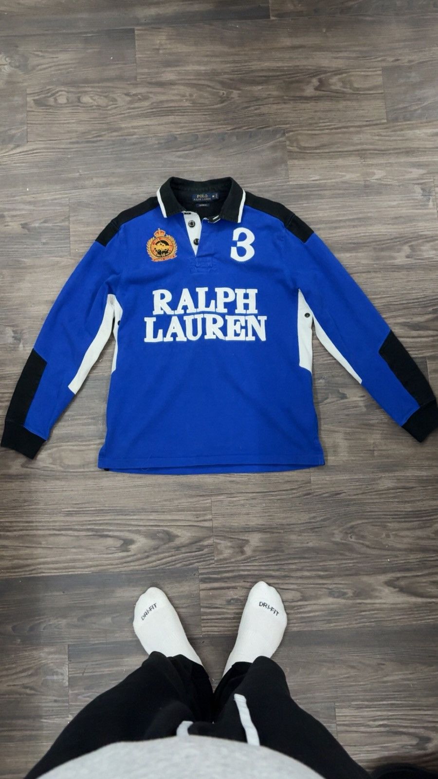 Polo Ralph Lauren VINTAGE RALPH LAUREN #3 BIG LOGO L/S RUGBY POLO T-SHIRT Size US M / EU 48-50 / 2 - 1 Thumbnail