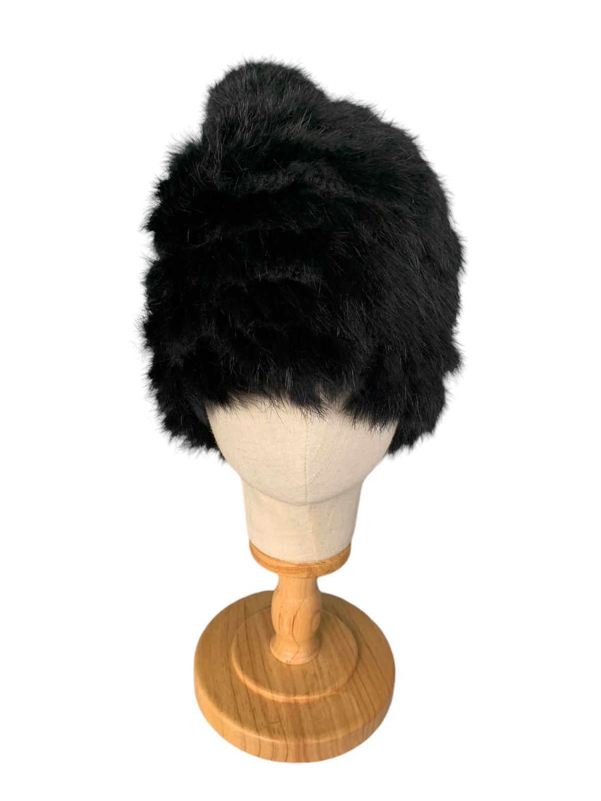 If Six Was Nine × Tornado Mart Punk Bondage Style Fur knitted Beanie Hats Size ONE SIZE - 3 Thumbnail