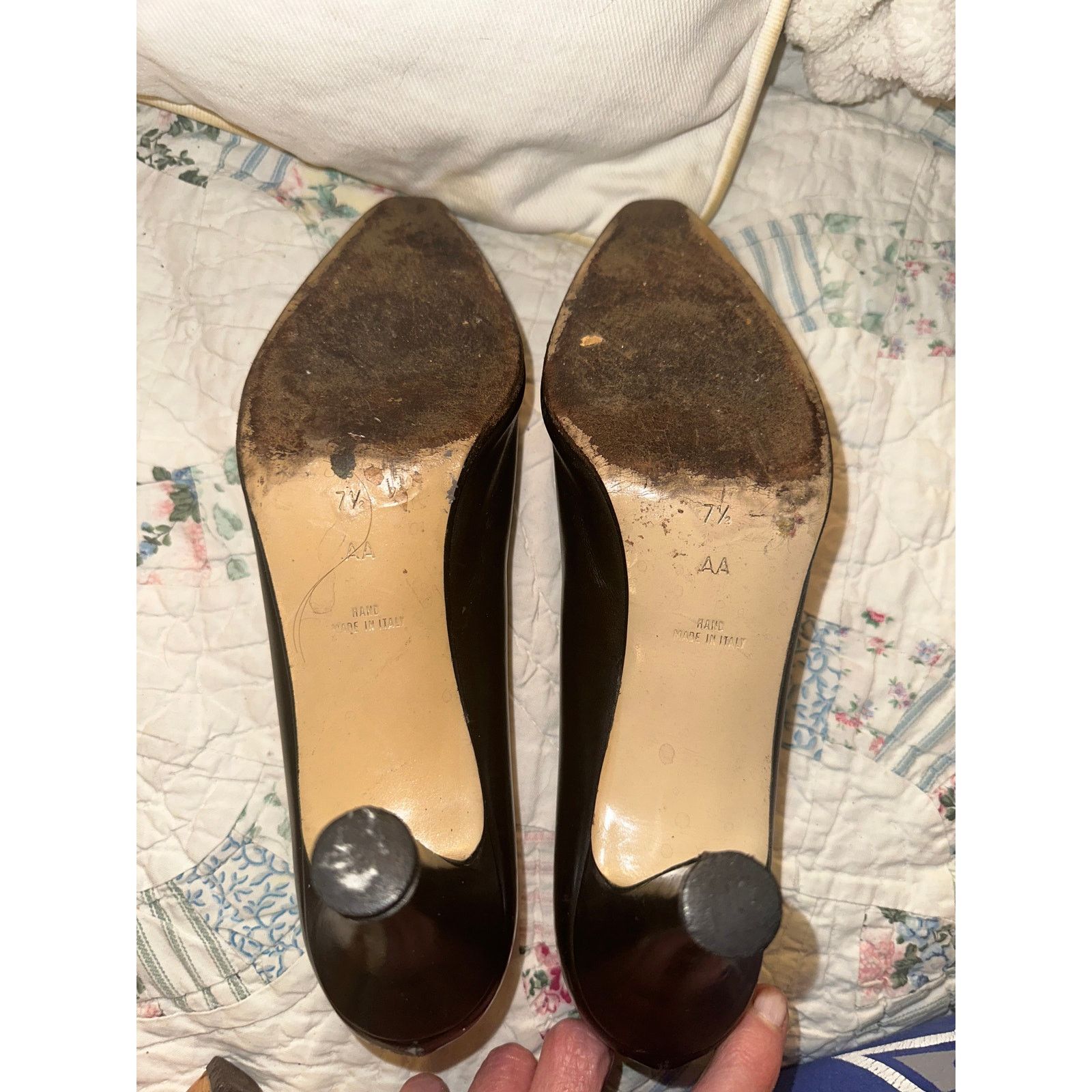 Walter Steiger WALTER STEIGER BLACK LEATHER PUMPS 7.5N Size US 7.5 / IT 37.5 - 7 Thumbnail
