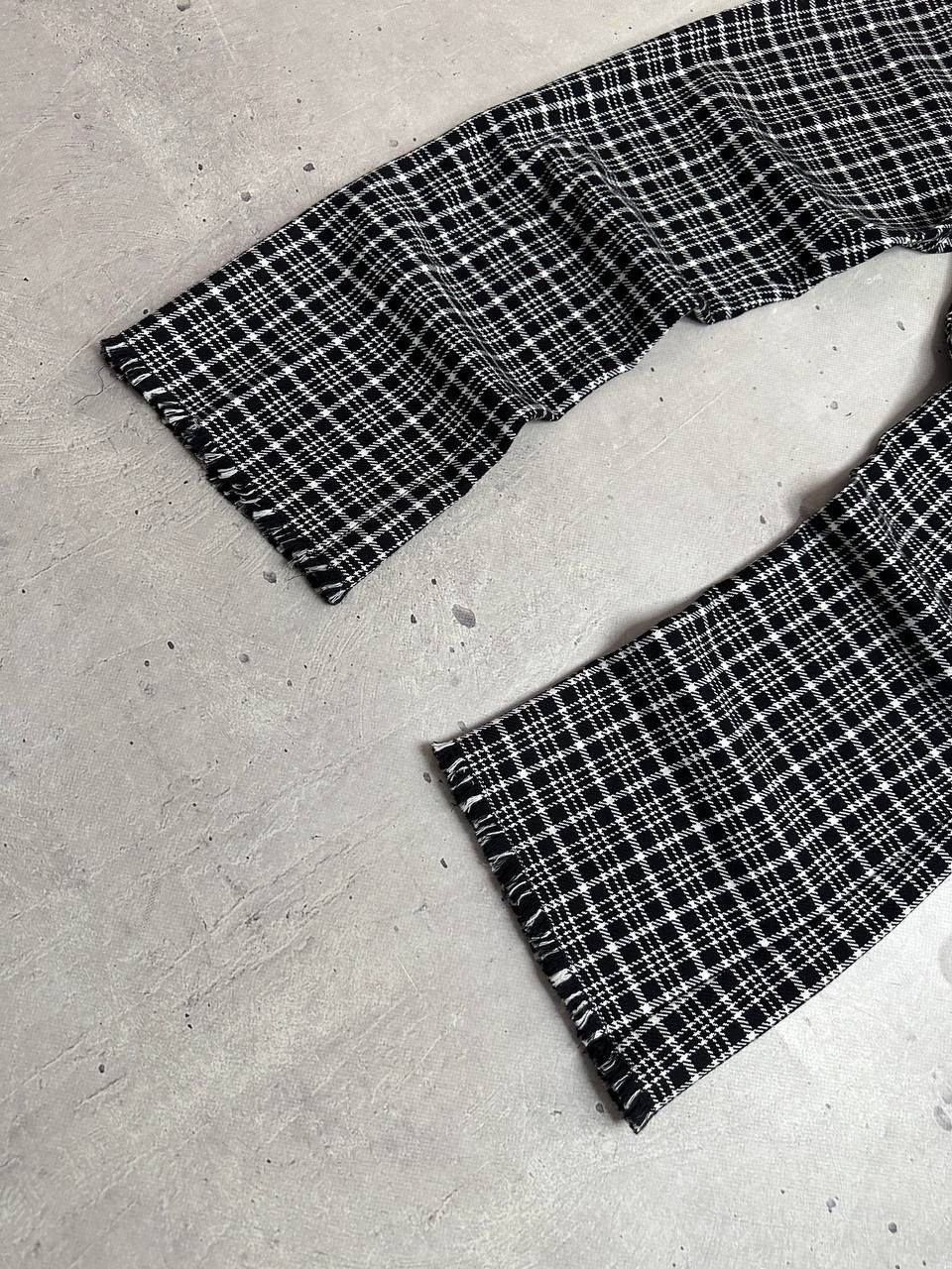 Weekend Max Mara Max Mara Weekend Check Pants Frayed Hem Cropped Trousers E38 Size 28" / US 6 / IT 42 - 3 Thumbnail