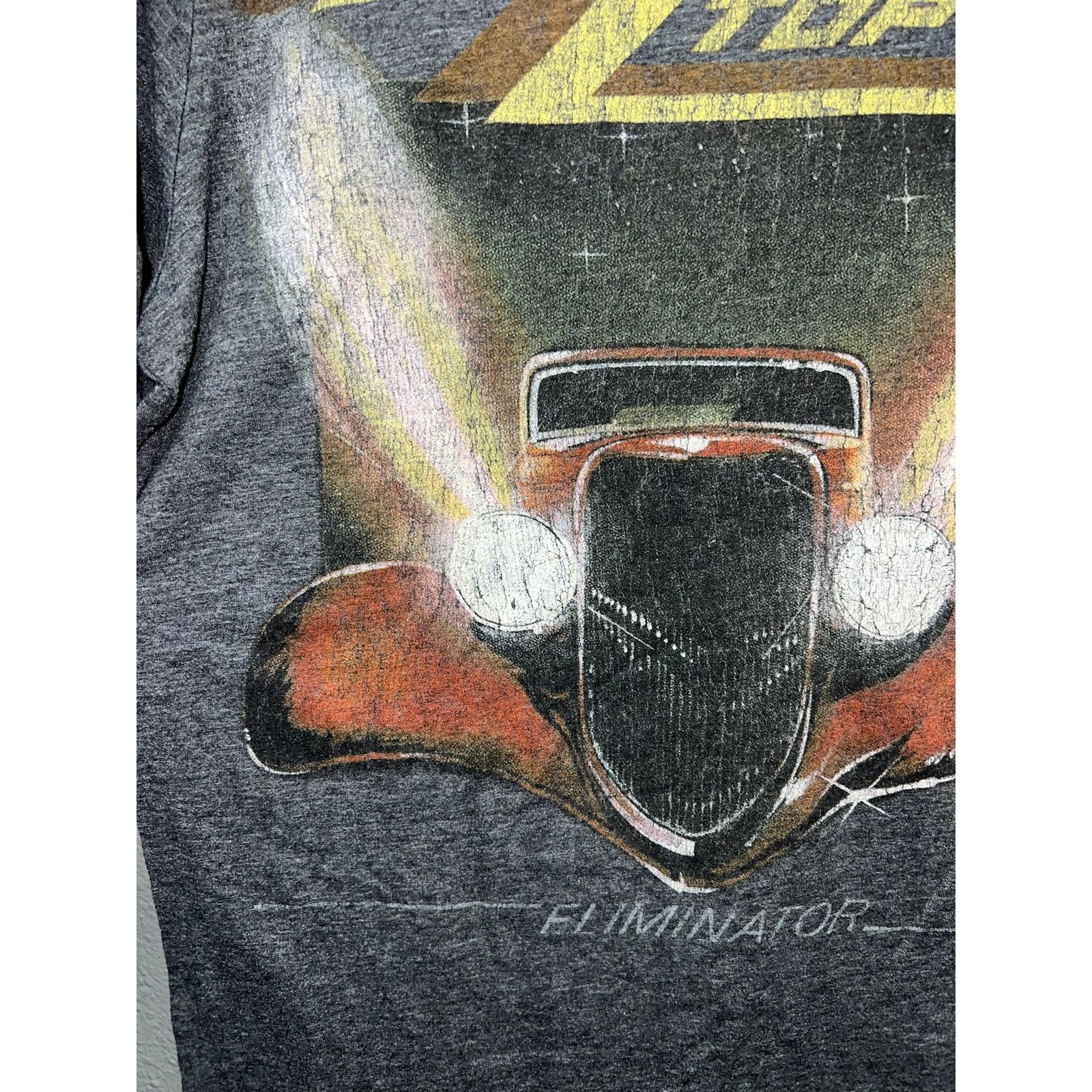 Next Level Apparel ZZ Top Shirt Eliminator Car Graphic Band Tour Gray Tee M Size US M / EU 48-50 / 2 - 2 Thumbnail