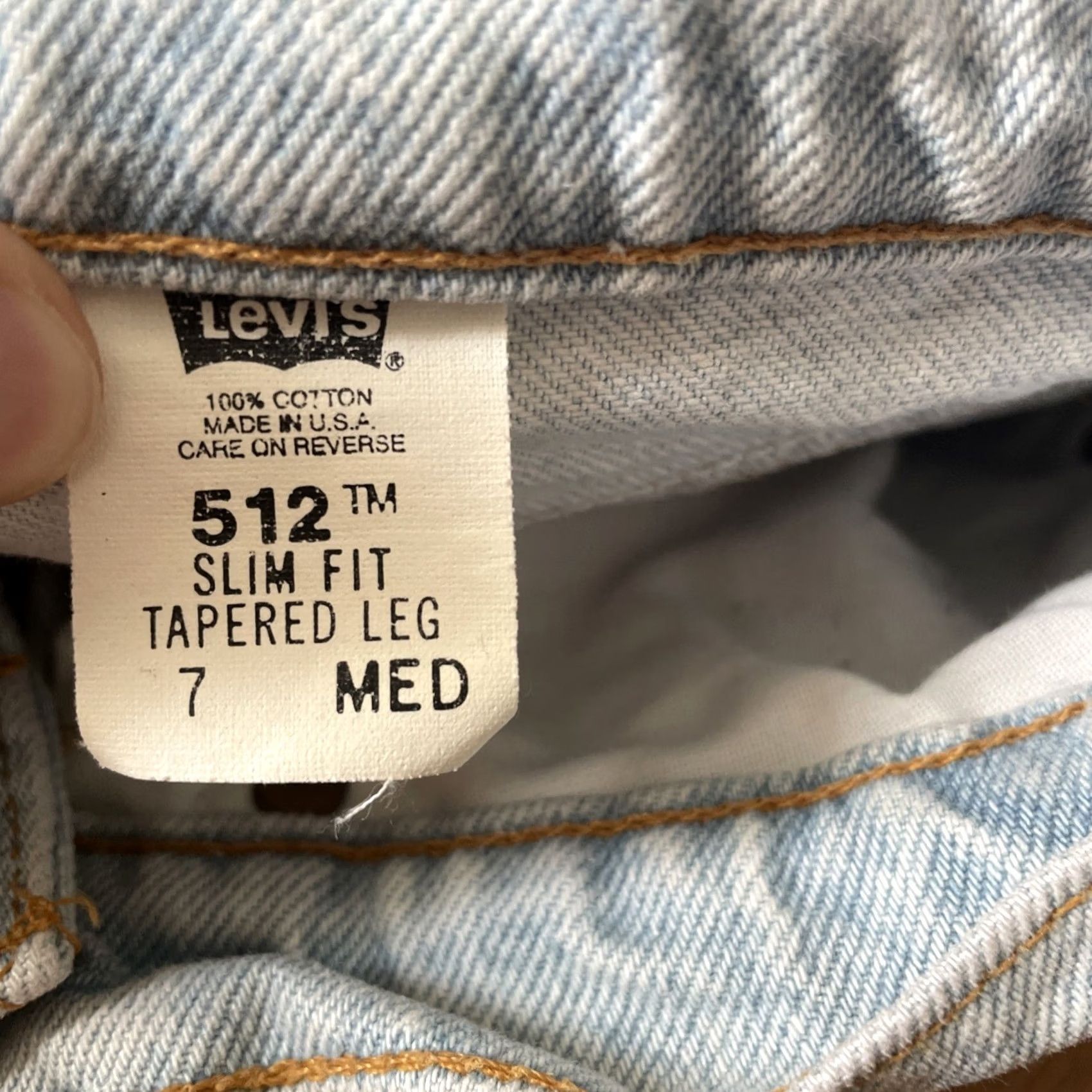 Levi's VINTAGE Levi's 512 Slim Jeans Women 7 Regular 26x30 Acid Wash Denim Blue 90s Cowboy Mom Weights: 5-Pocket Mens Girls Size 28" / US 6 / IT 42 - 4 Thumbnail