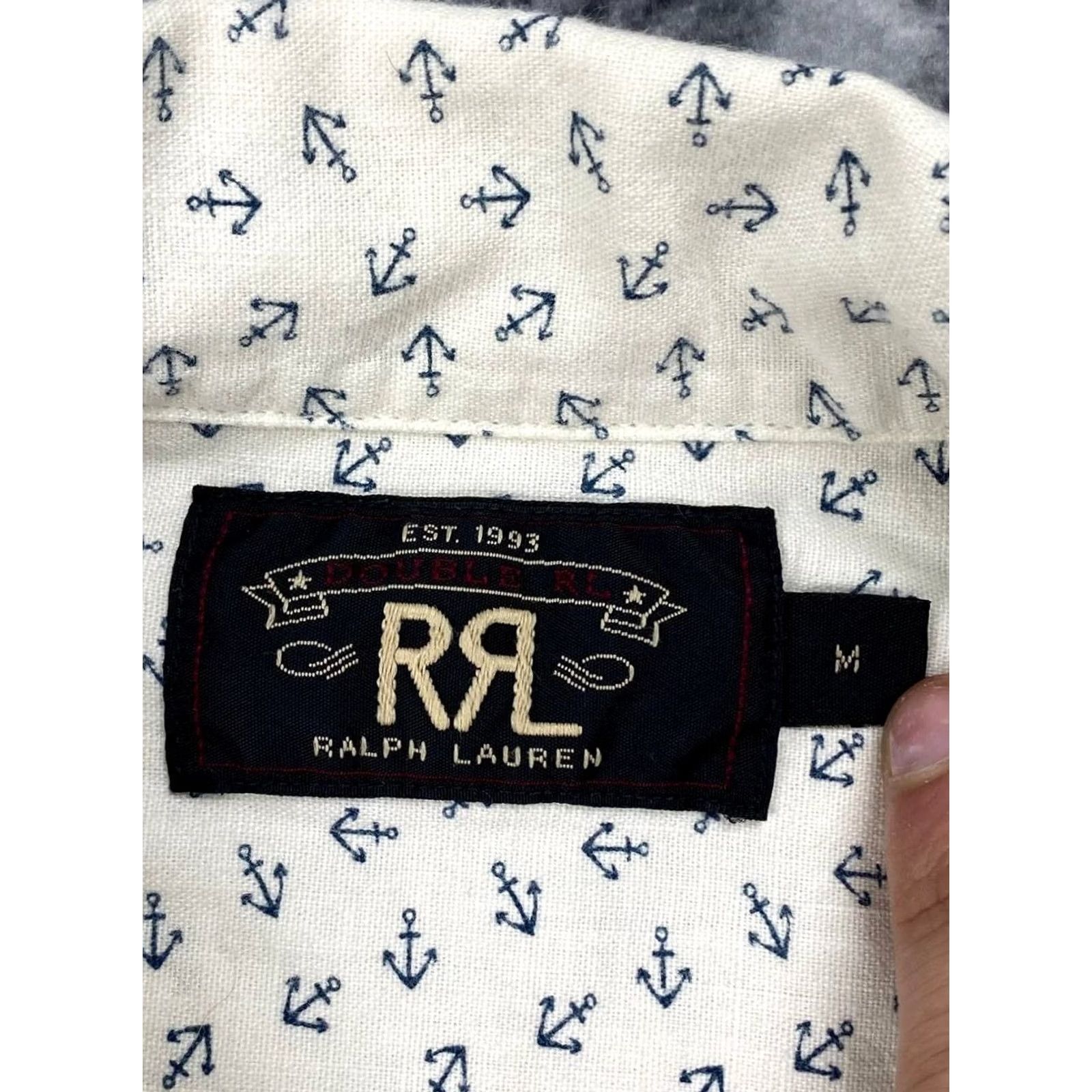 Ralph Lauren RRL Ralph Lauren Shirt Button-Up Short Sleeve Monogram Logo Men Size M White Cotton Regular Chest 57 Length 73 Shoulders 42 Size US M / EU 48-50 / 2 - 3 Thumbnail