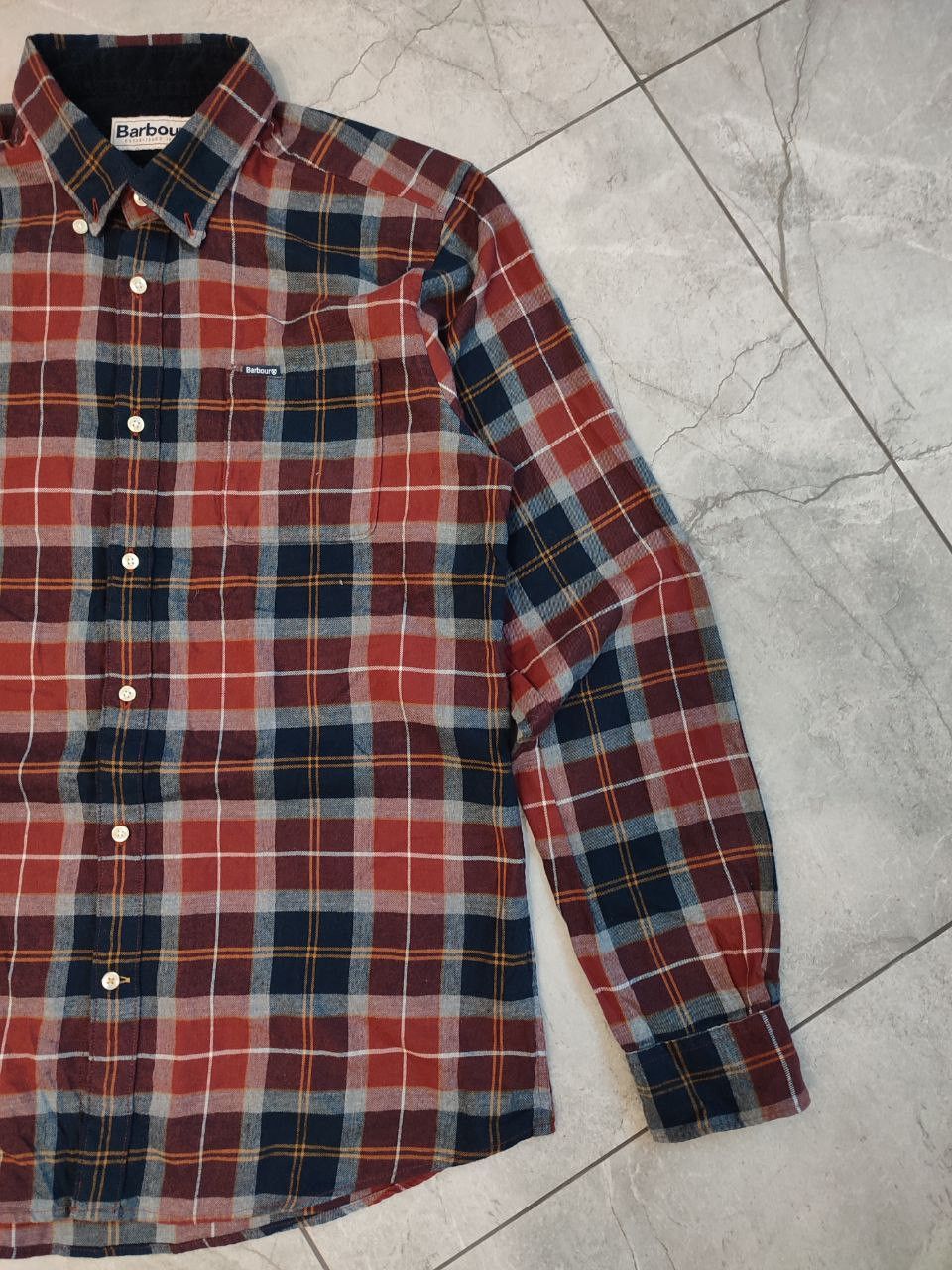 Barbour Barbour coton shirt red navy cage print M size Size US M / EU 48-50 / 2 - 3 Thumbnail