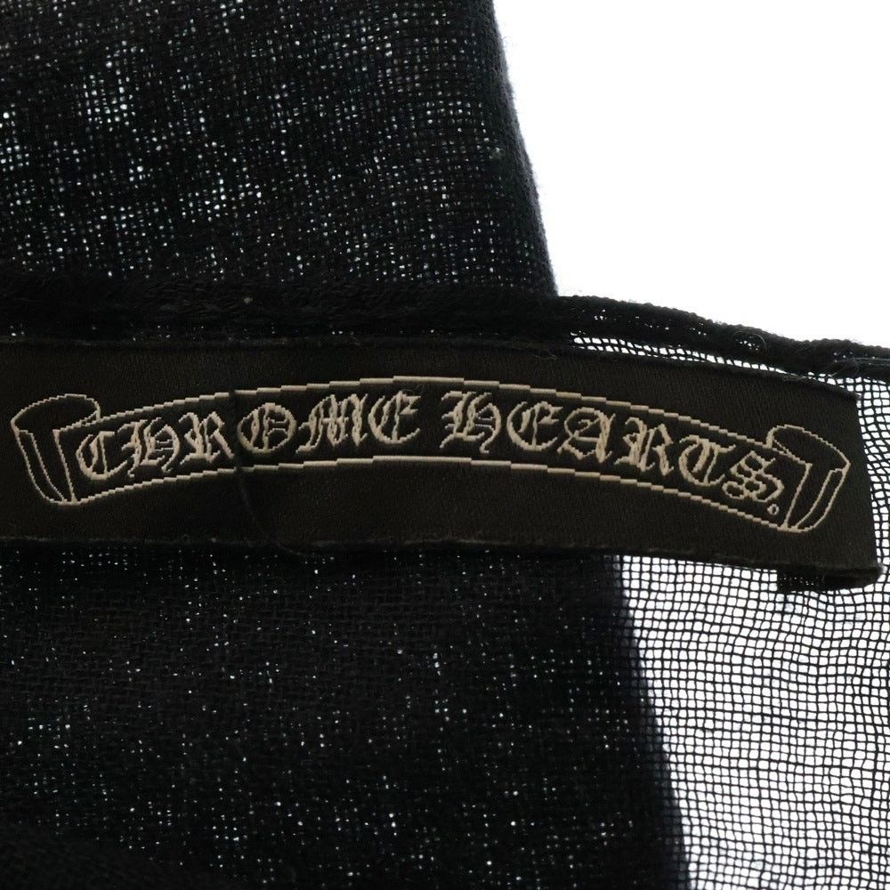 CHROME HEARTS Black Cashmere Stole Scarf