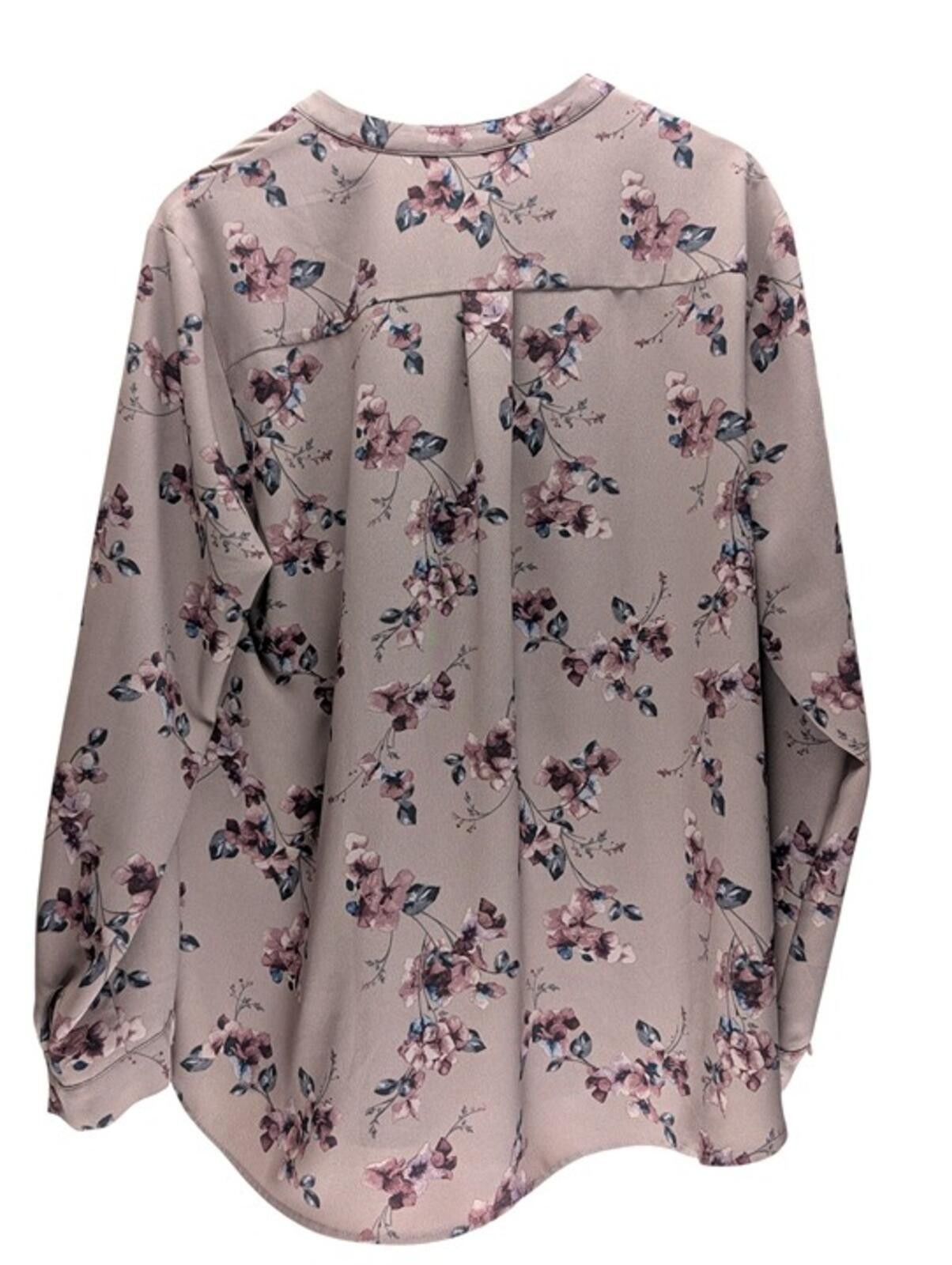 Other Hilary Radley Blouse Women’s XL Split Neck Floral Mauve Size XL / US 12-14 / IT 48-50 - 2 Thumbnail