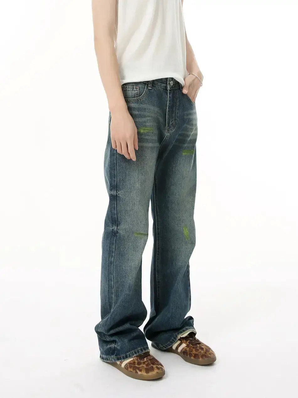 Japanese Brand Retro loose casual micro flared jeans Size US 32 / EU 48 - 3 Thumbnail