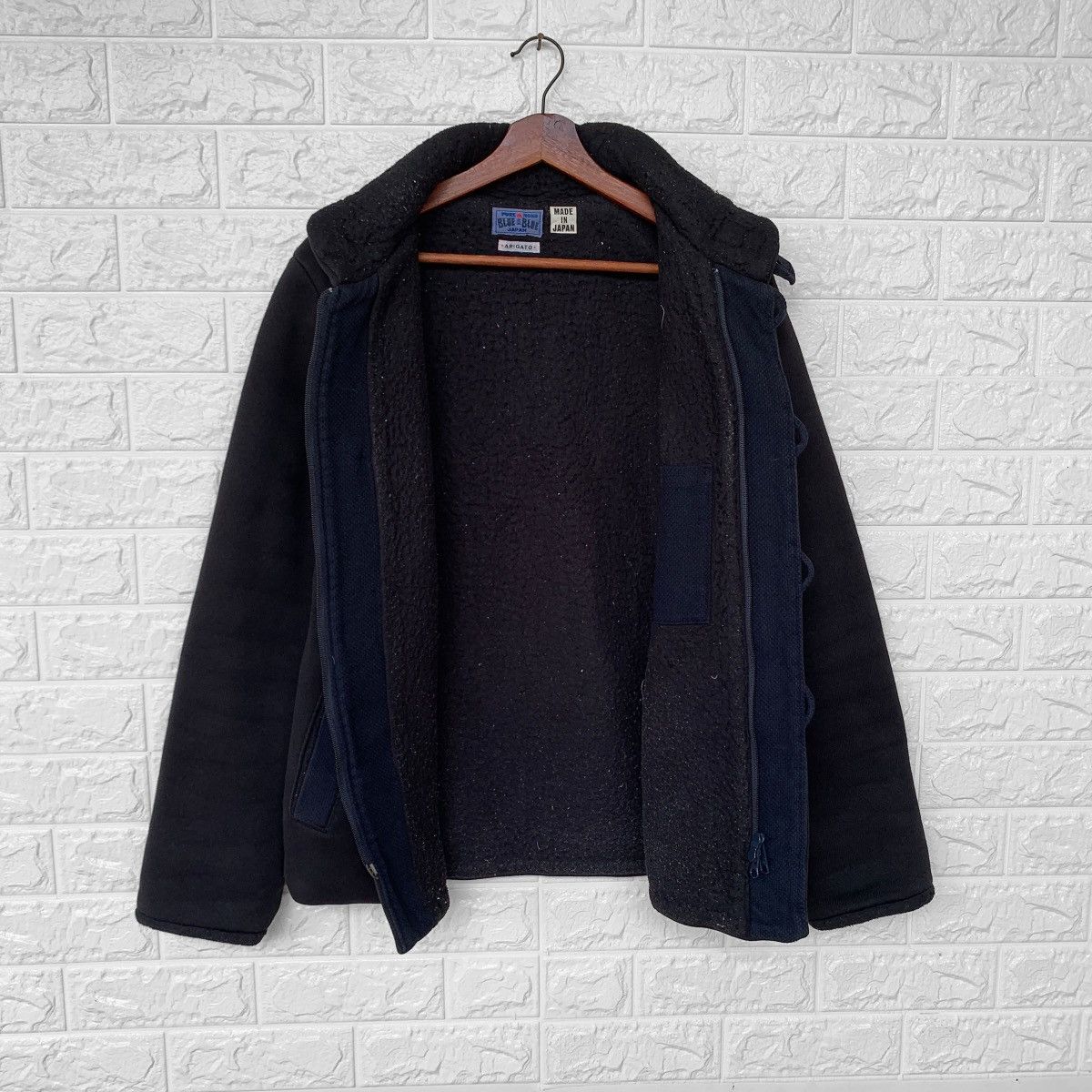Blue Blue Japan VINTAGE PURE INDIGO BLUE BLUE JAPAN ARIGATO ZIPPER JACKET Size US S / EU 44-46 / 1 - 5 Thumbnail
