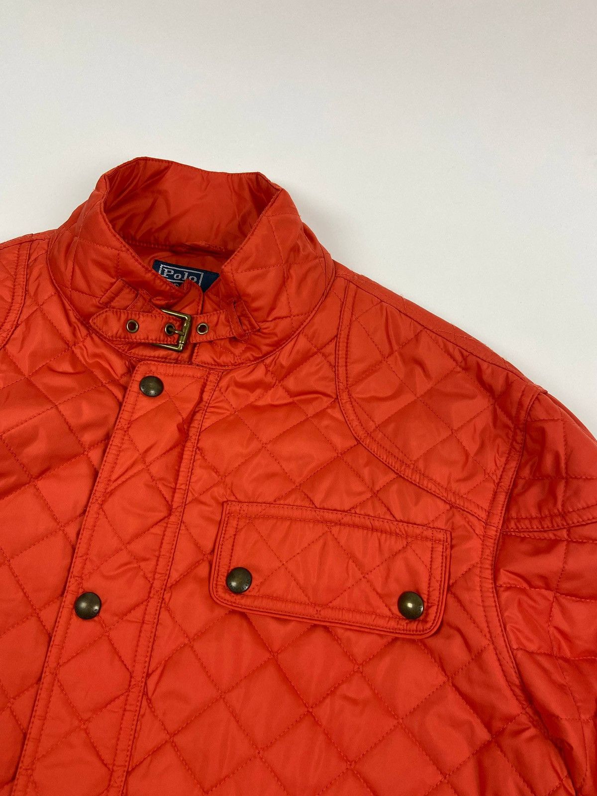 Polo Ralph Lauren Quilted Jacket Orange Lightweight Field Coat L Snap Zip Rare Size US L / EU 52-54 / 3 - 2 Thumbnail