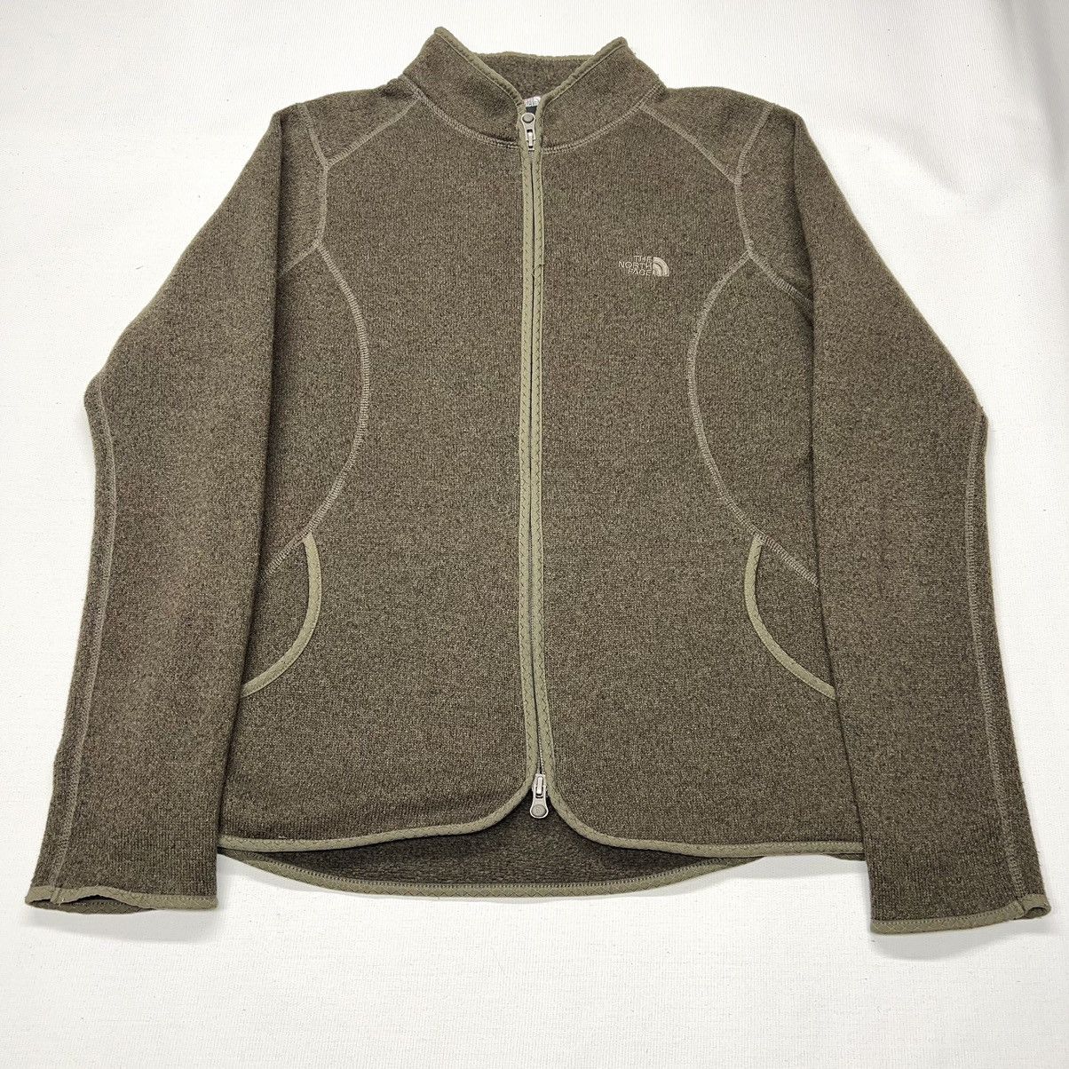 The North Face The North Face Sweatshirt Brown Fleece Full Zip Sweater Size L / US 10 / IT 46 - 1 Thumbnail