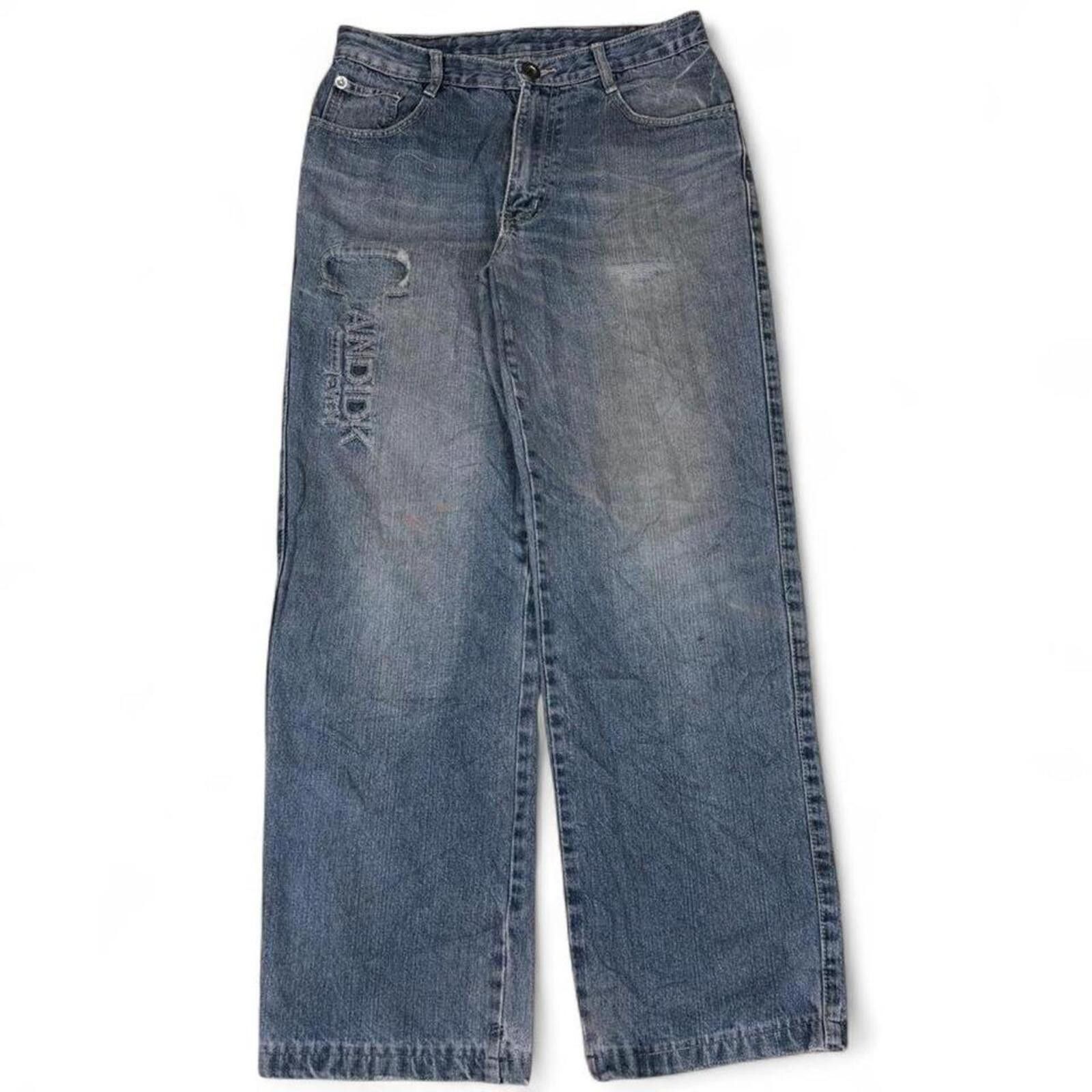 True Religion Y2K BUHMMA BAGGY STYLE COOL EMBROIDERY DESIGN DENIM JEANS Size US 30 / EU 46 - 3 Thumbnail