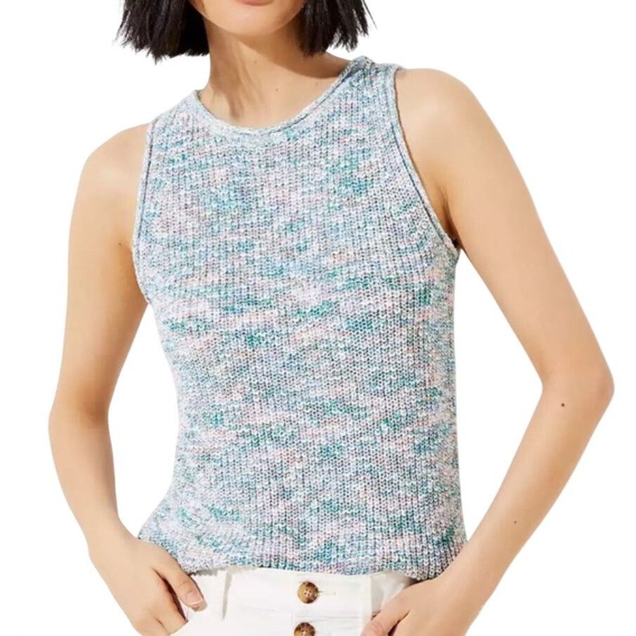 Loft Loft Multicolor Knit Tank Top Sleeveless Lightweight Size PL Size L / US 10 / IT 46 - 1 Thumbnail