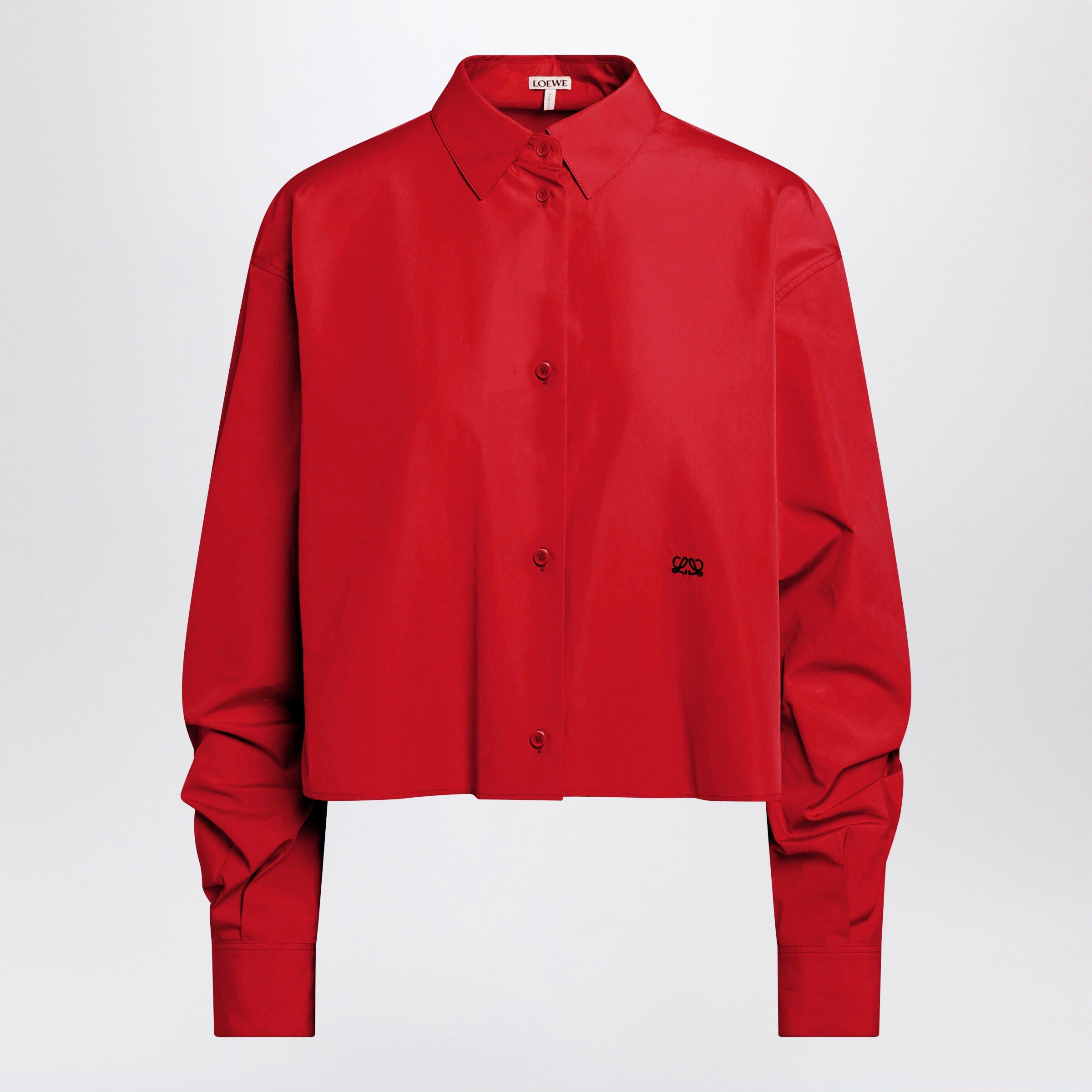 Loewe Loewe Red Cotton Shirt Size XS / US 0-2 / IT 36-38 - 1 Thumbnail