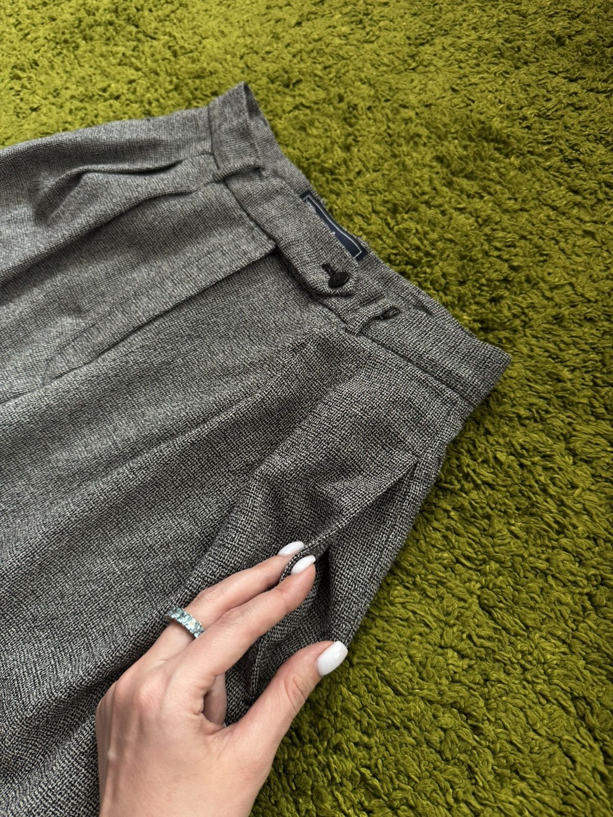 Burberry Burberry 1990s vintage wide leg palazzo wool pants Size 27" / US 4 / IT 40 - 3 Thumbnail