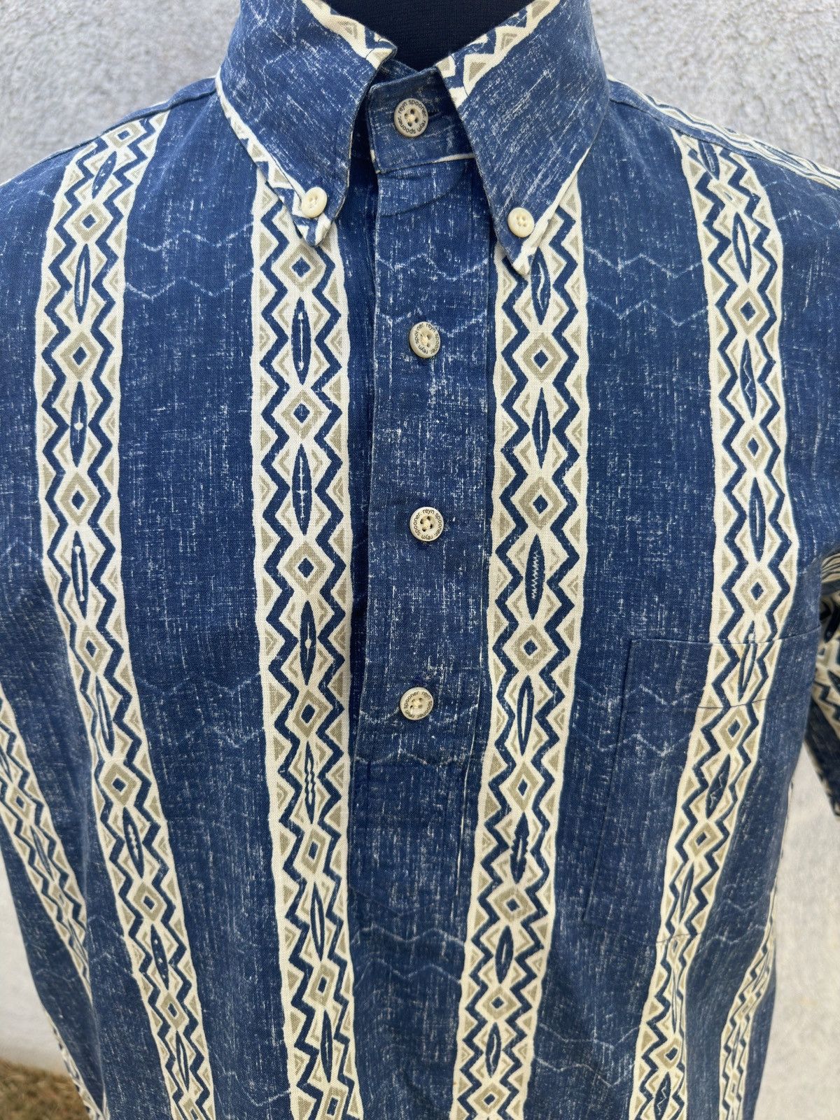 Reyn Spooner Reyn Spooner Hawaiian Print Blue/Beige Men's Medium Size US M / EU 48-50 / 2 - 3 Thumbnail