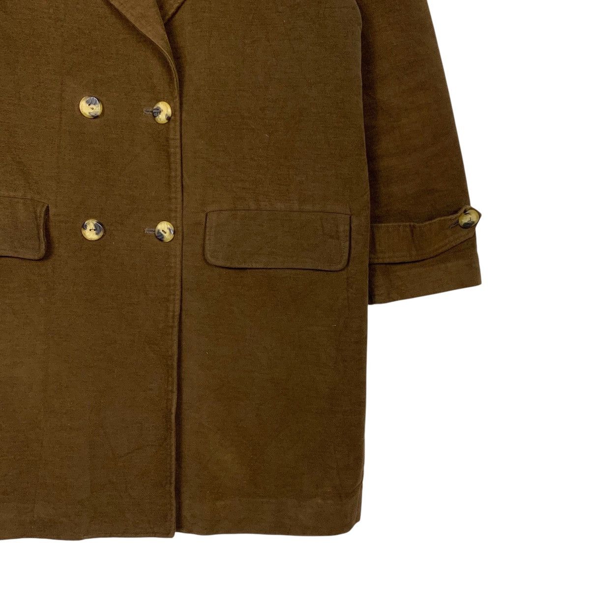 United Colors Of Benetton BENETTON Double Breasted Cotton Overcoat #2571-C116 Size M / US 6-8 / IT 42-44 - 5 Thumbnail