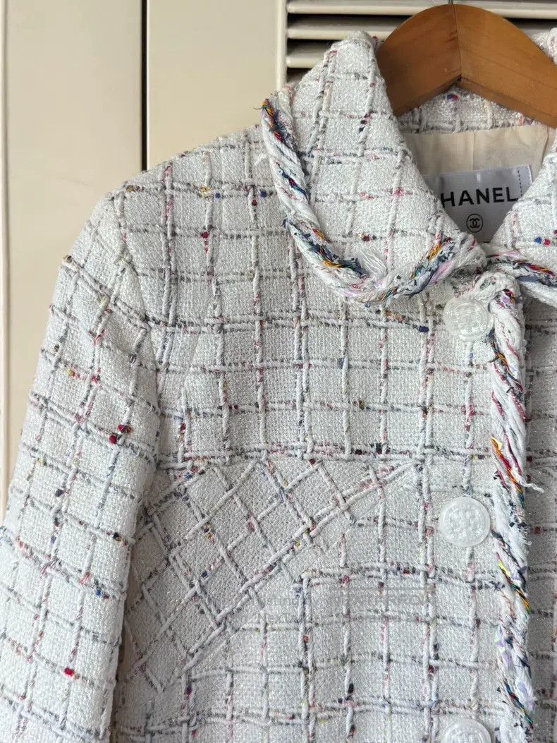 Chanel Chanel Waterfall series pearlescent white plaid jacket Size XS / US 0-2 / IT 36-38 - 4 Thumbnail