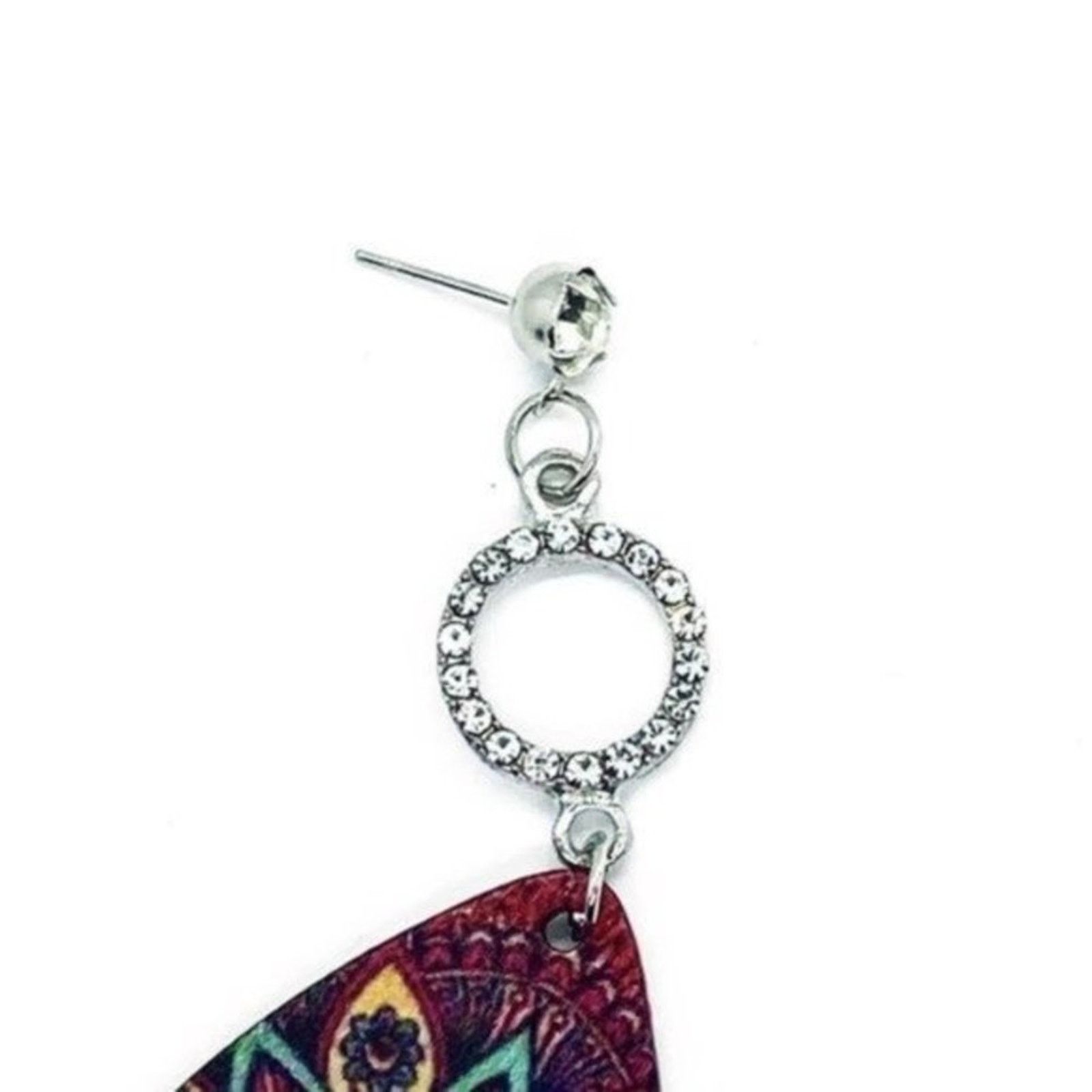 Other NWT Silver-Tone Rhinestone Painted Wood Dangle Earrings Size ONE SIZE - 5 Thumbnail