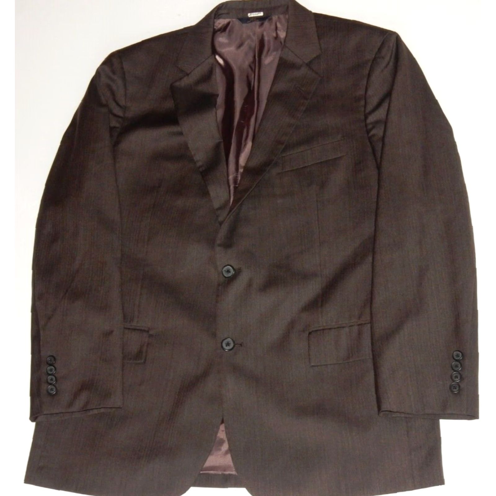 Brooks Brothers Brooks Brothers Men's Blazer Coat Jacket Size 43R Wool Brown Regular 1 Piece Button Front Dual Vent Mens Size 46R - 2 Thumbnail