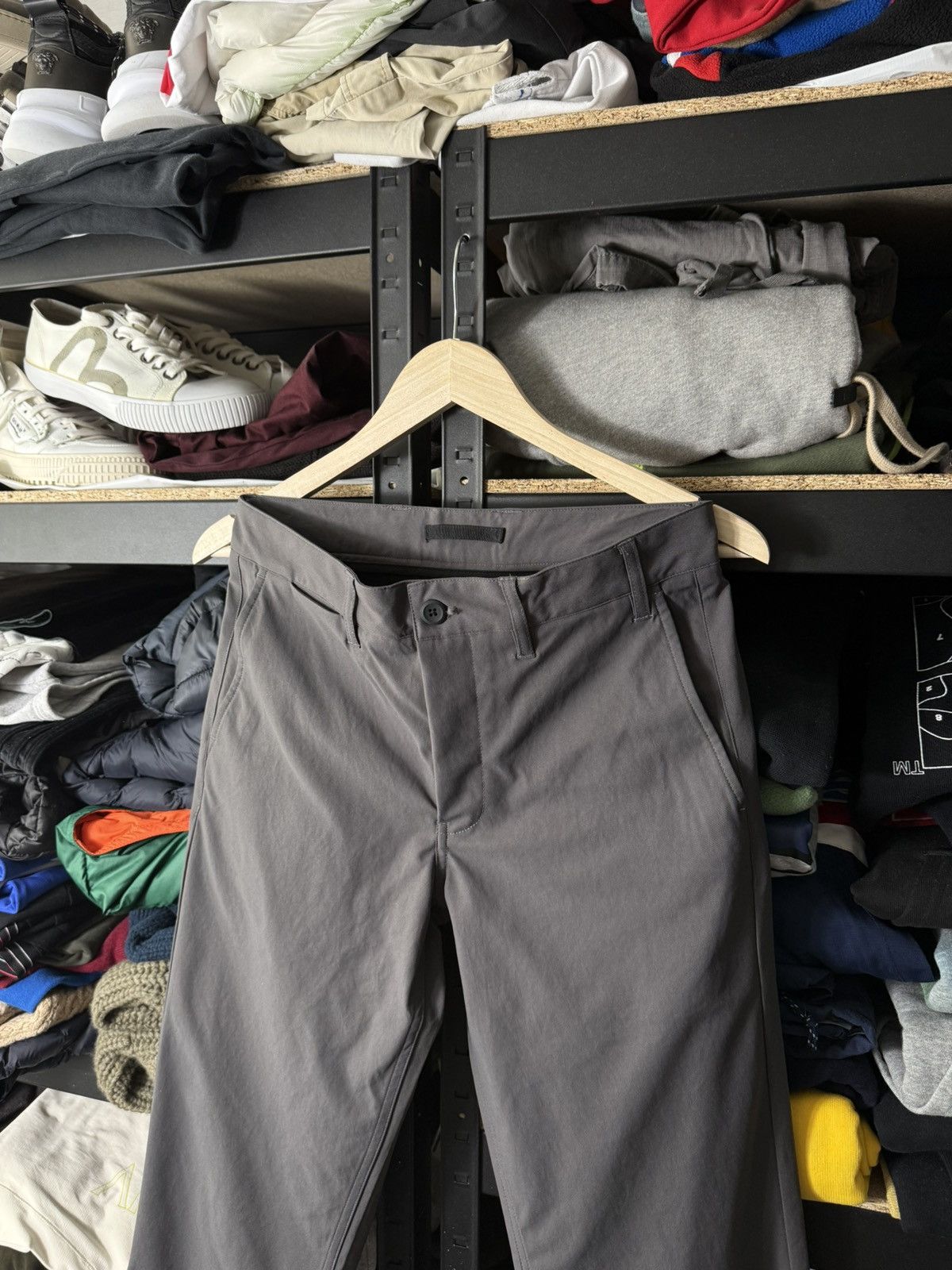Norse Projects Norse Projects Technical Trousers Dark Grey Slim Fit Pants Size US 28 / EU 44 - 2 Thumbnail