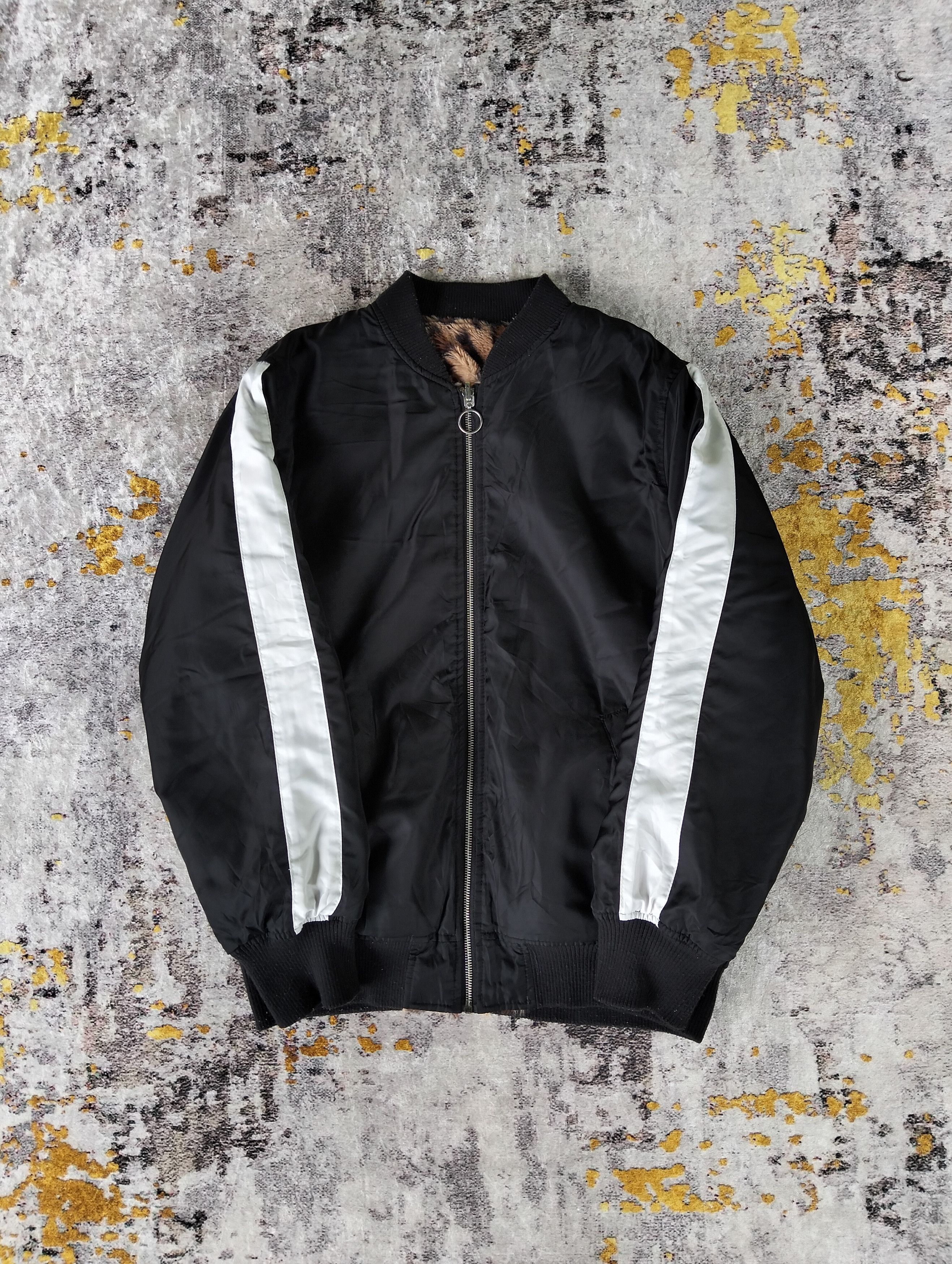 If Six Was Nine Japanese One Way Leopard Reversible Bomber Jacket Size US M / EU 48-50 / 2 - 6 Thumbnail