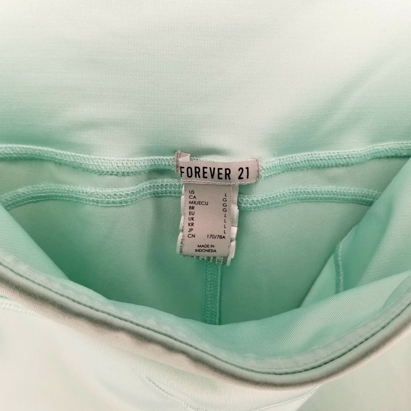 Forever 21 FOREVER 21 Leggings Full Length Activewear Teal Size L Womens Compression Size 36" / US 14 / IT 50 - 3 Thumbnail