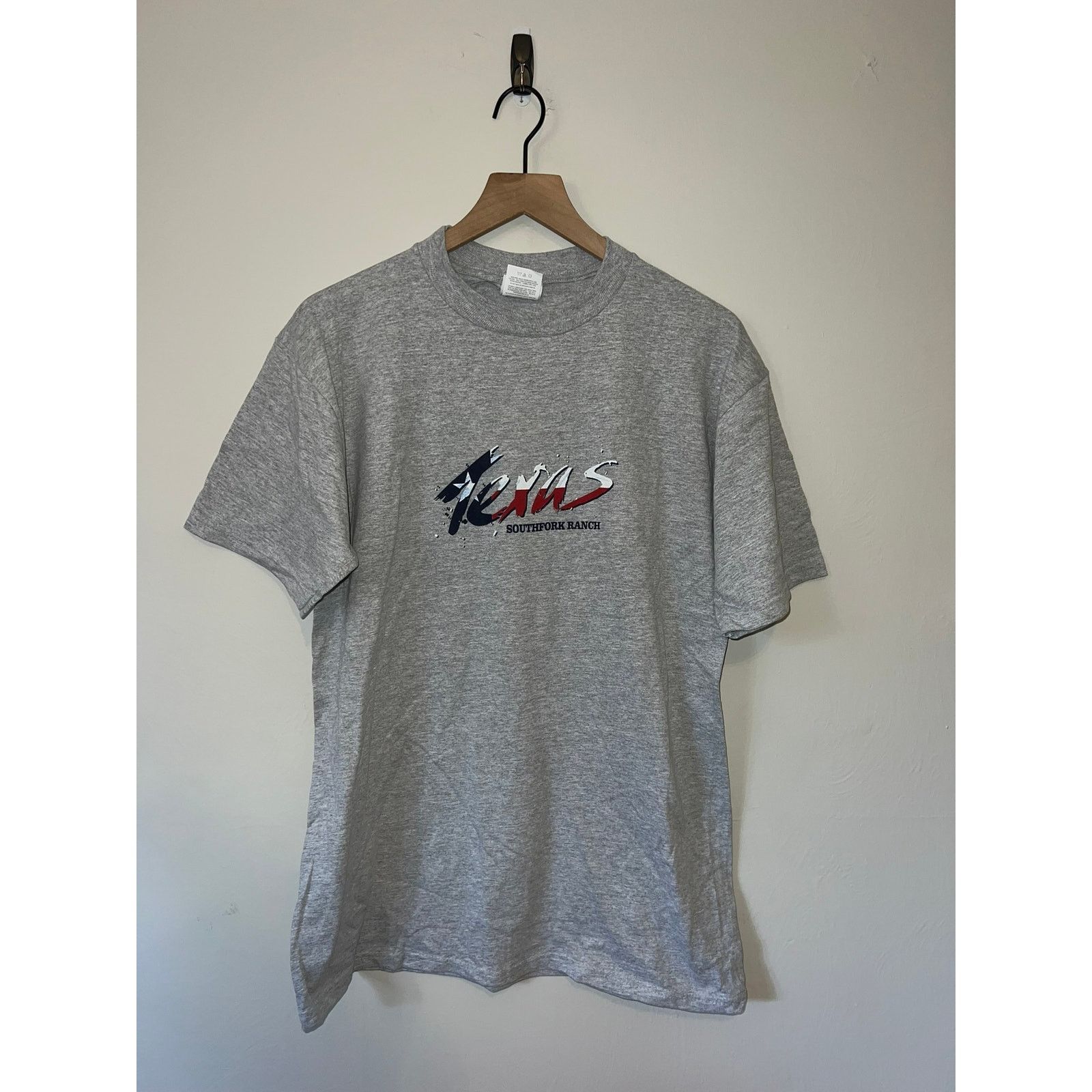Jerzees Vintage Texas Southfork Ranch Shirt Gray TX Tee VTG 90s M Size US M / EU 48-50 / 2 - 1 Thumbnail