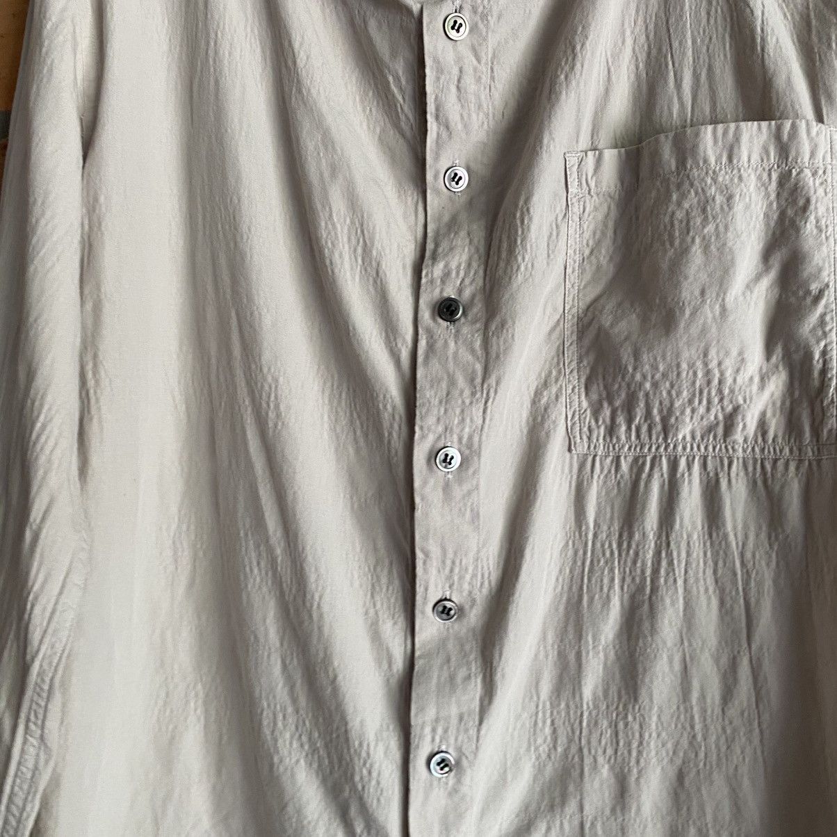 Issey Miyake Plantation Beige Button-Up Shirt with High Neck Size M / US 6-8 / IT 42-44 - 10 Thumbnail