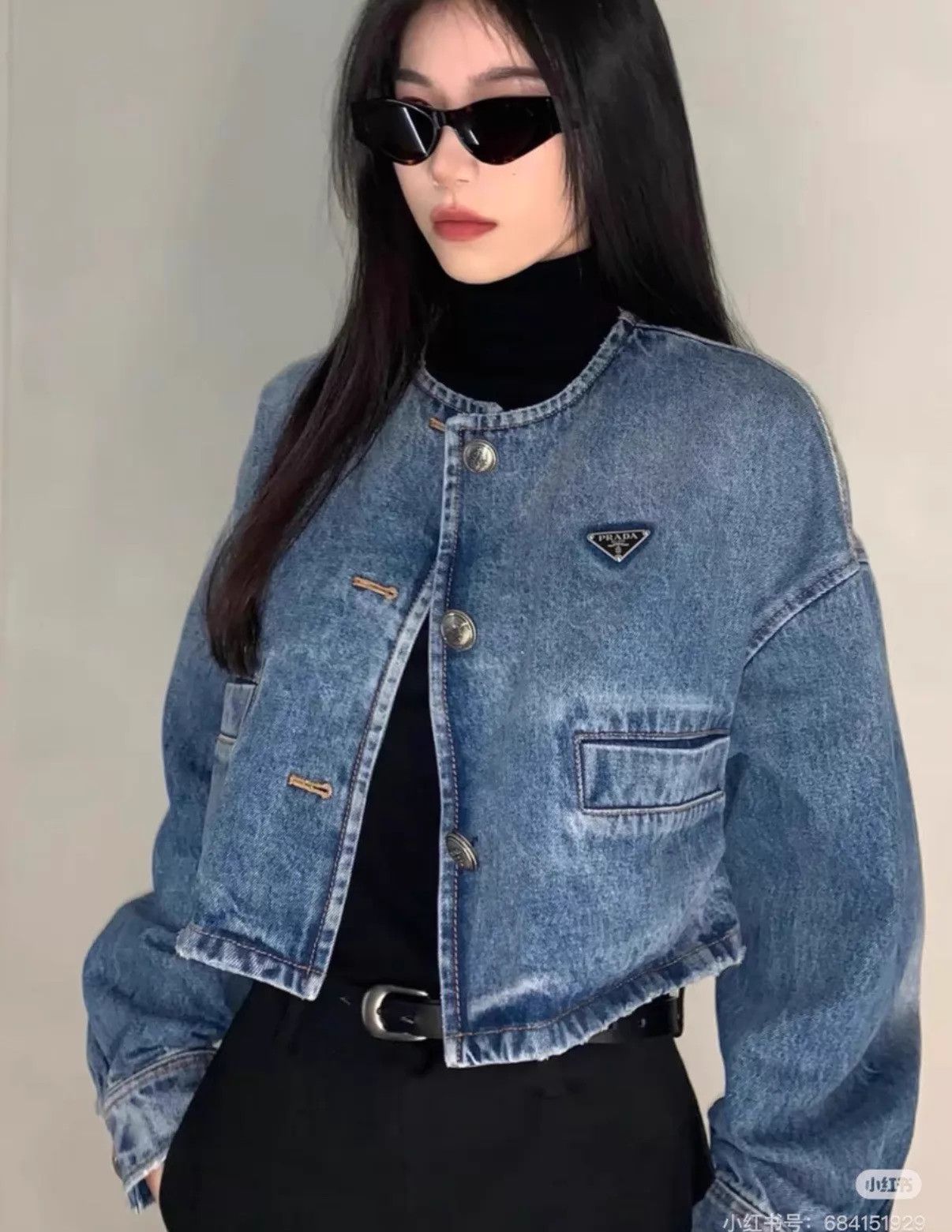 Prada Prada Triangle Logo Denim Jacket EU40 Size S / US 4 / IT 40 - 9 Thumbnail