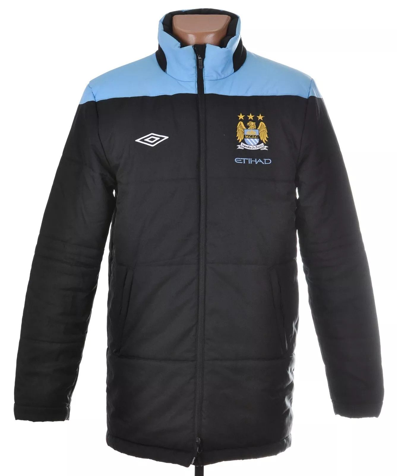 MANCHESTER CITY 2012/2013 FOOTBALL BENCH JACKET UMBRO SIZE M