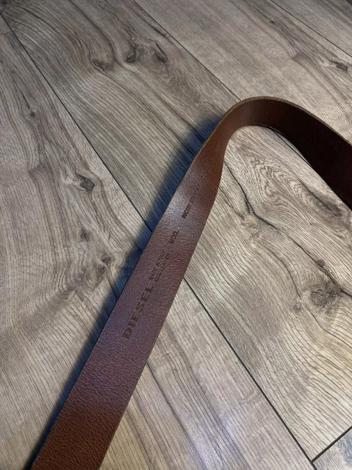 Diesel diesel vintage leather Belt Men Y2K 95 Cm Size 38 - 4 Thumbnail