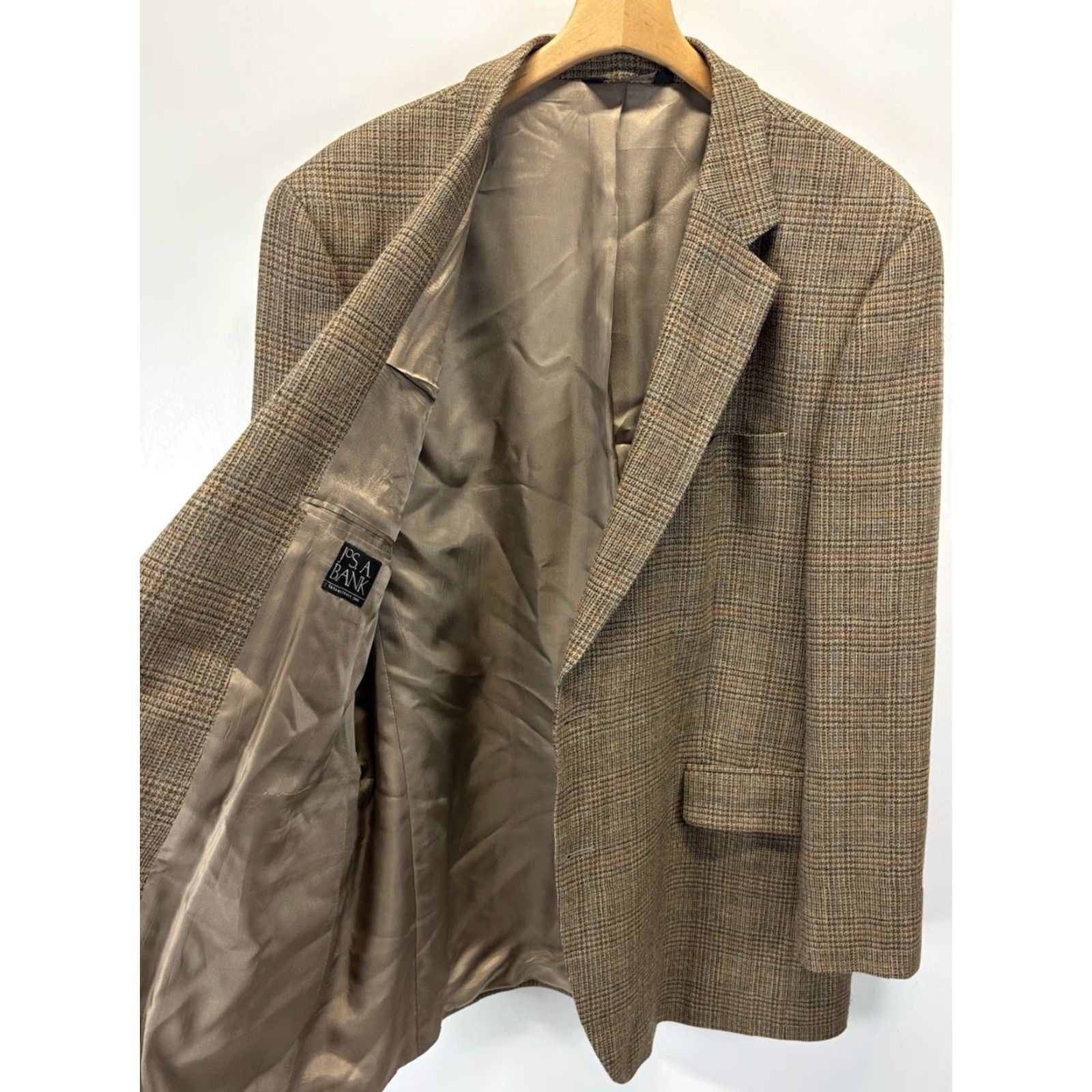 Ralph Lauren Lauren Ralph Lauren Men’s Wool Cashmere Plaid Blazer Jacket Big & Tall 46L Brown Business Classic Size 46L - 5 Thumbnail