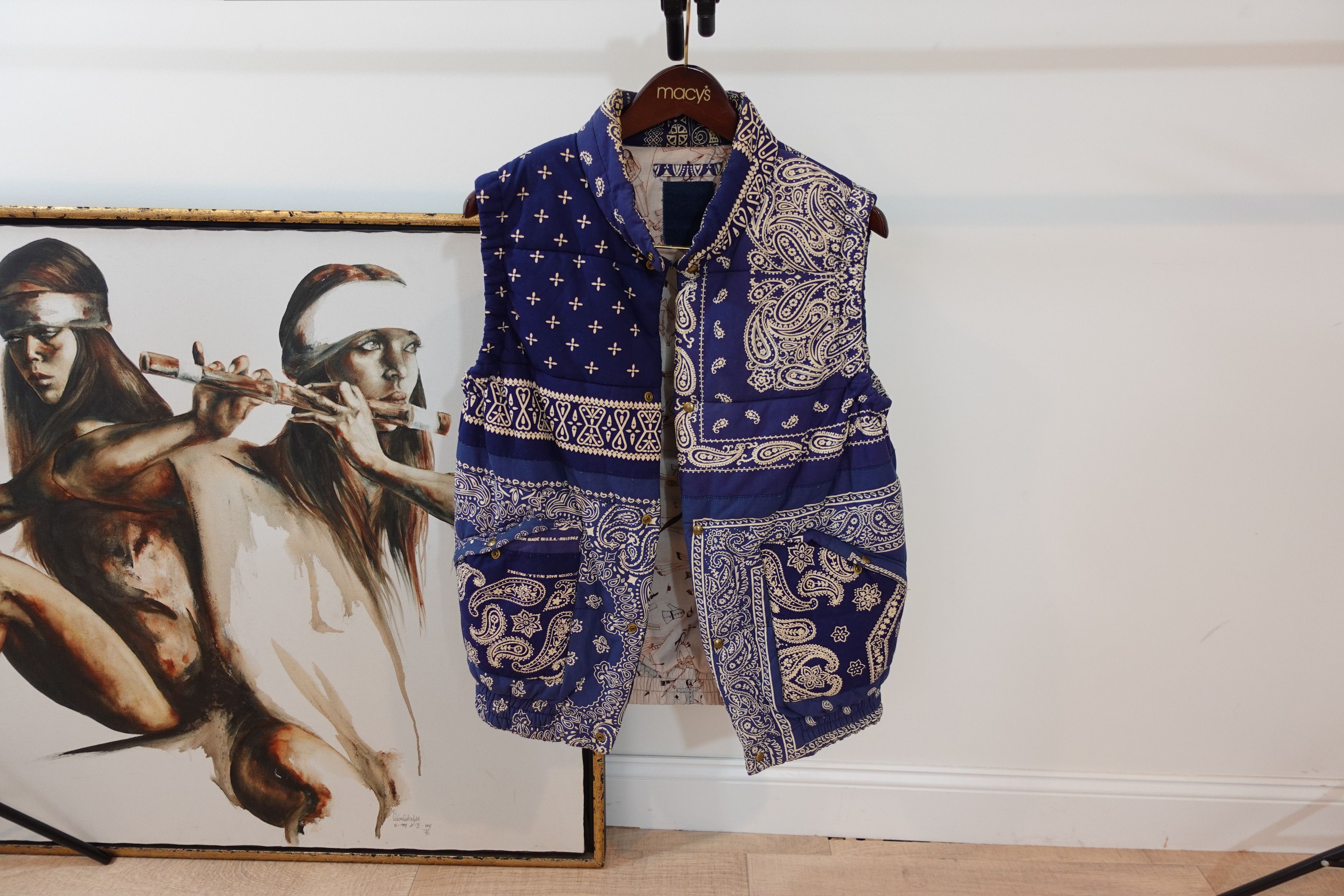 Visvim Visvim Bandana ICT Vest Paisley Blue Size US L / EU 52-54 / 3 - 1 Thumbnail