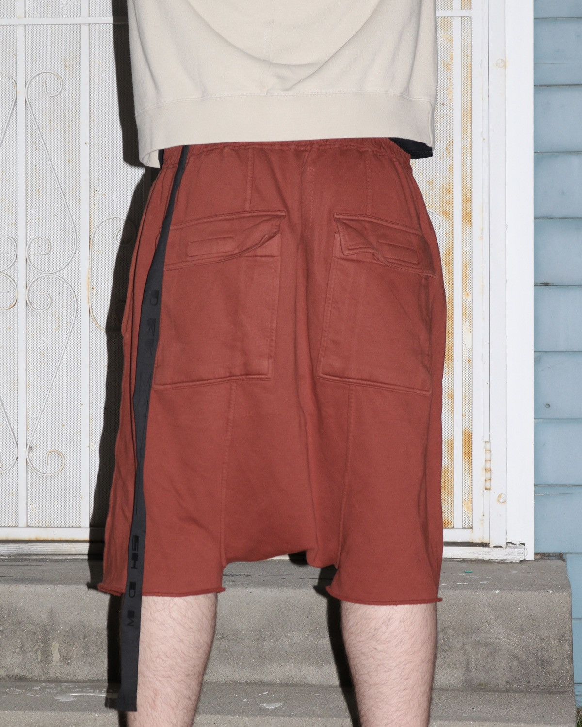 image of Rick Owens Drkshdw Sweatshorts in Dark Cherry, Men's (Size 36)