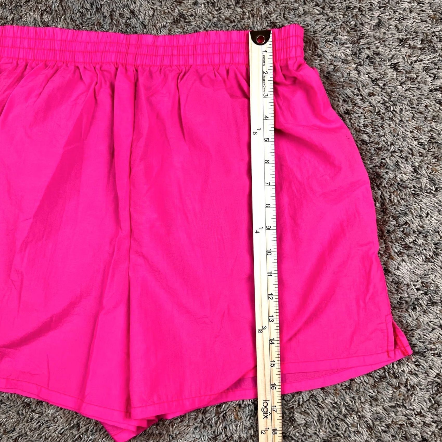 Athletic Works VINTAGE 90s Neon Pink 30” Waist Nylon Lightweight Summer Shorts Women XL Athletic Works/Nylon/Activewear Size 40" / US 18 - 7 Thumbnail