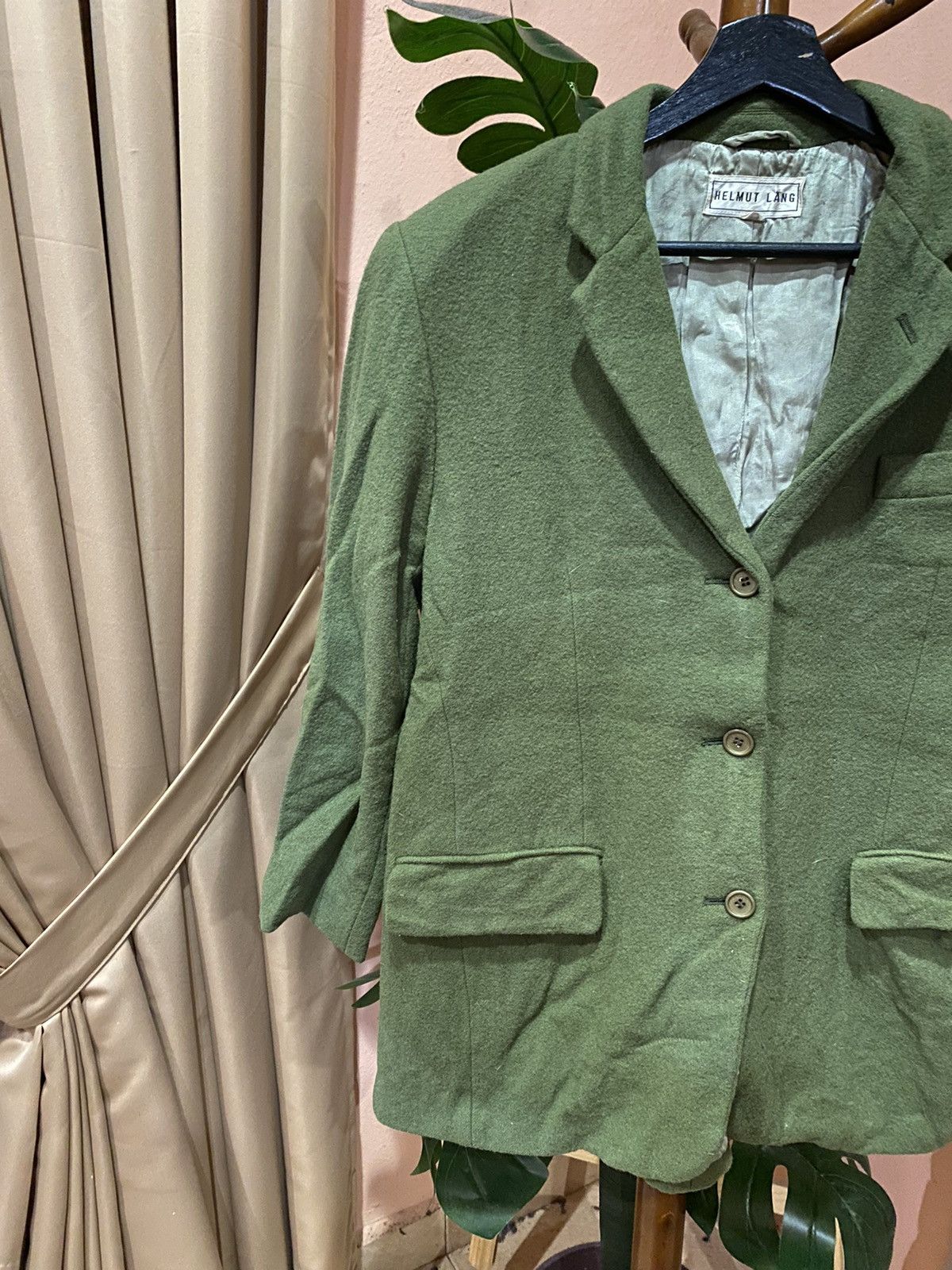 Helmut Lang Vintage Helmut Lang Green Blazer Rare 1990s Designer Jacket Size US M / EU 48-50 / 2 - 6 Thumbnail