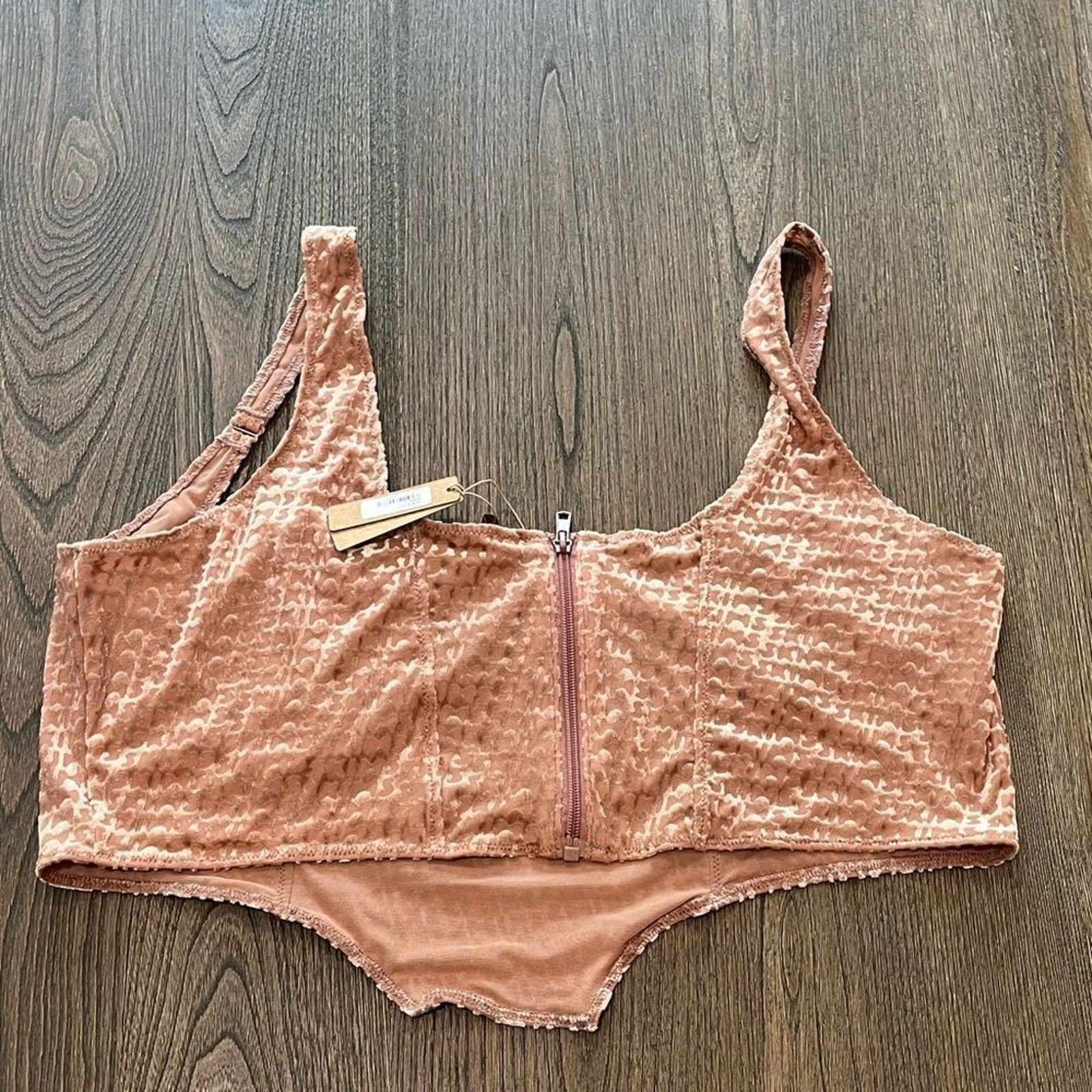 SKIMS NWT Skims Velvet Corset Bustier Top Sienna Size 3X Size 3XL / US 20-22 - 4 Thumbnail