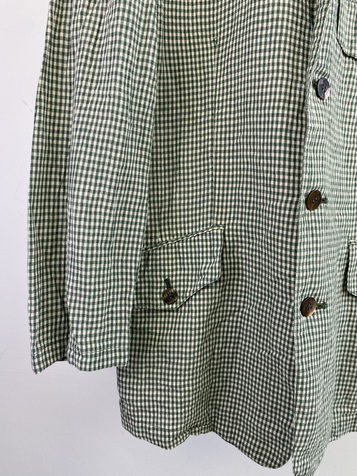 Issey Miyake Vintage 90's Issey Miyake Sport Linen Blend Tartan Jacket Size US M / EU 48-50 / 2 - 8 Thumbnail