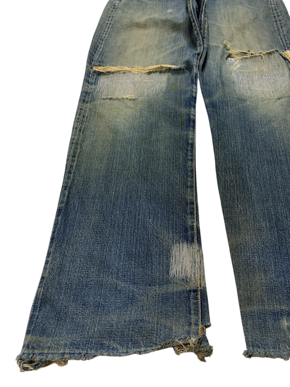 Japanese Brand × The Real McCoy's Vintage Mc Coy Selvedge Mud Wash Distressed Baggy Jeans Size US 31 - 8 Thumbnail