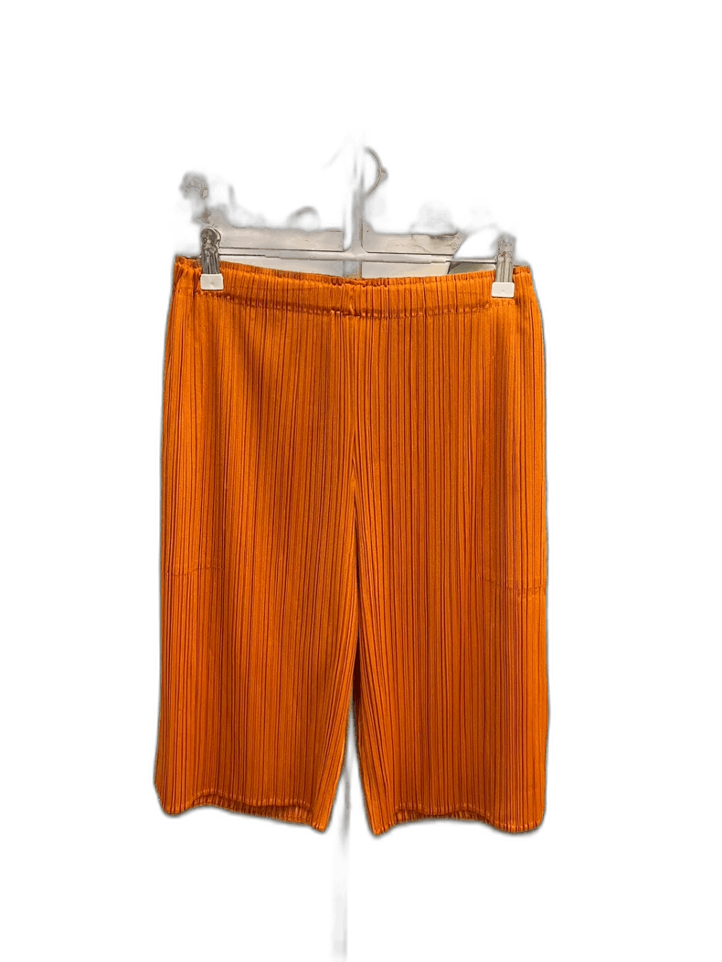 Issey Miyake Pleated Pumpkin Color Shorts Size 5-yf Size US 26 / EU 42 - 1 Thumbnail