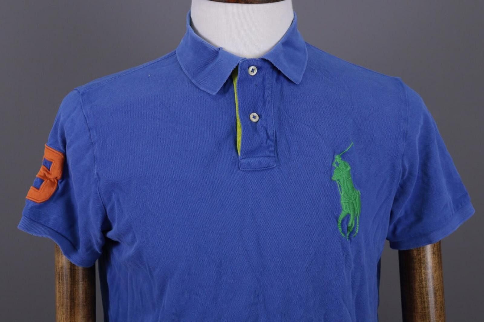 Polo Ralph Lauren Polo Ralph Lauren Blue Rugbly #3 Big Pony Polo Shirt Size L Size US L / EU 52-54 / 3 - 2 Thumbnail