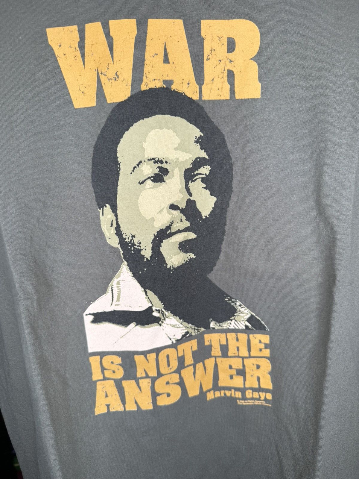 Band Tees 2006 Marvin Gaye War Is Not The Answer Soul Peace Tee Size US XL / EU 56 / 4 - 2 Thumbnail