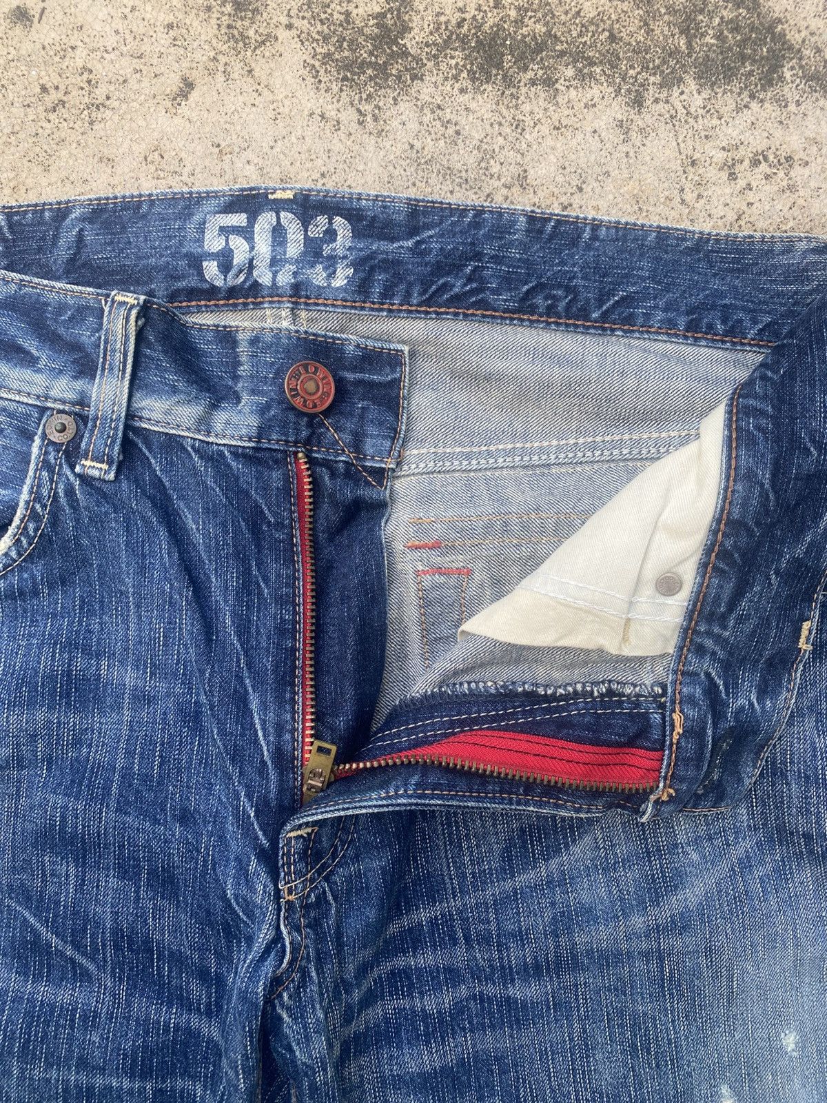 Edwin × If Six Was Nine × Vintage Vintage Flare Edwin Blue Trip Honeycomp Jeans Size US 36 / EU 52 - 8 Thumbnail
