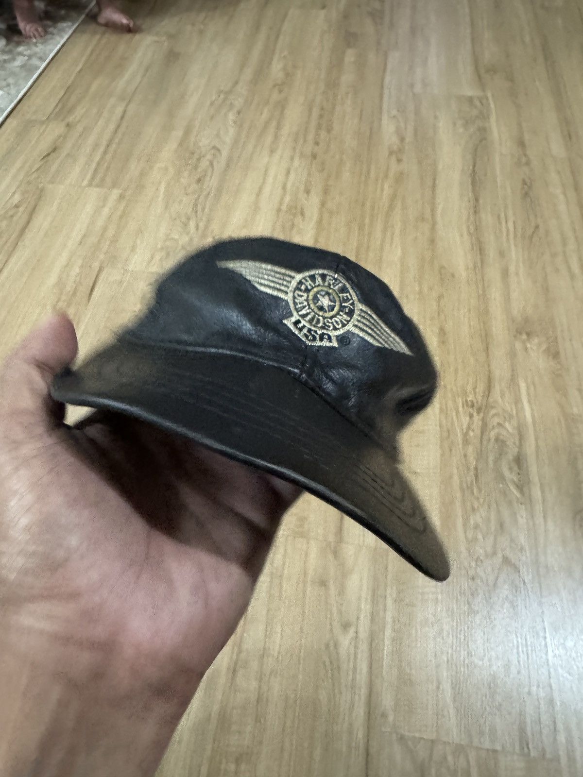 Harley Davidson × Vintage Vintage Harley Davidson leather cap Size ONE SIZE - 2 Thumbnail
